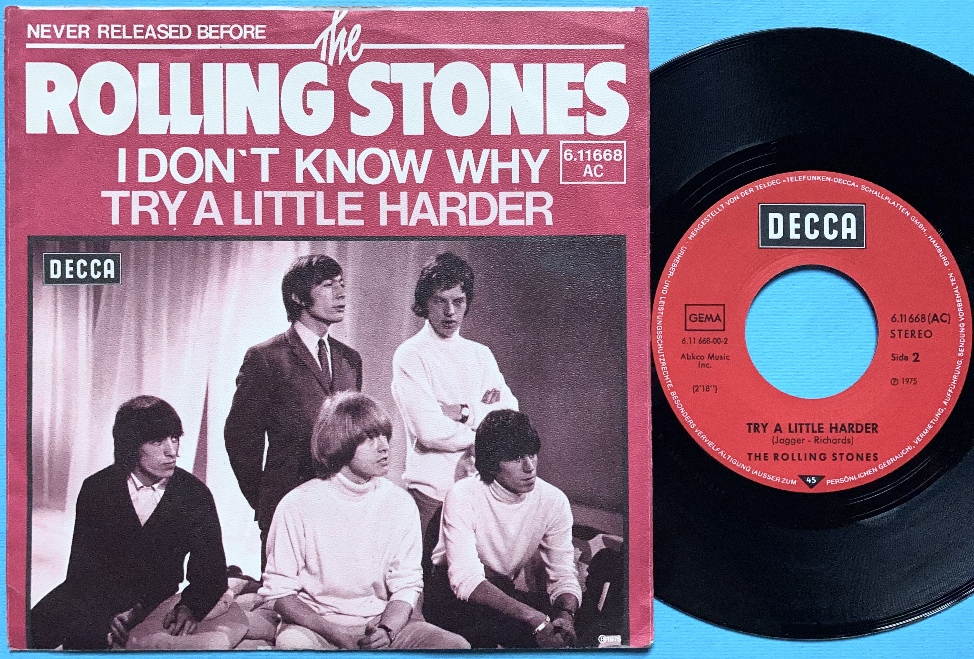 ROLLING STONES - I don´t know why Tysk PS 1975 - 2
