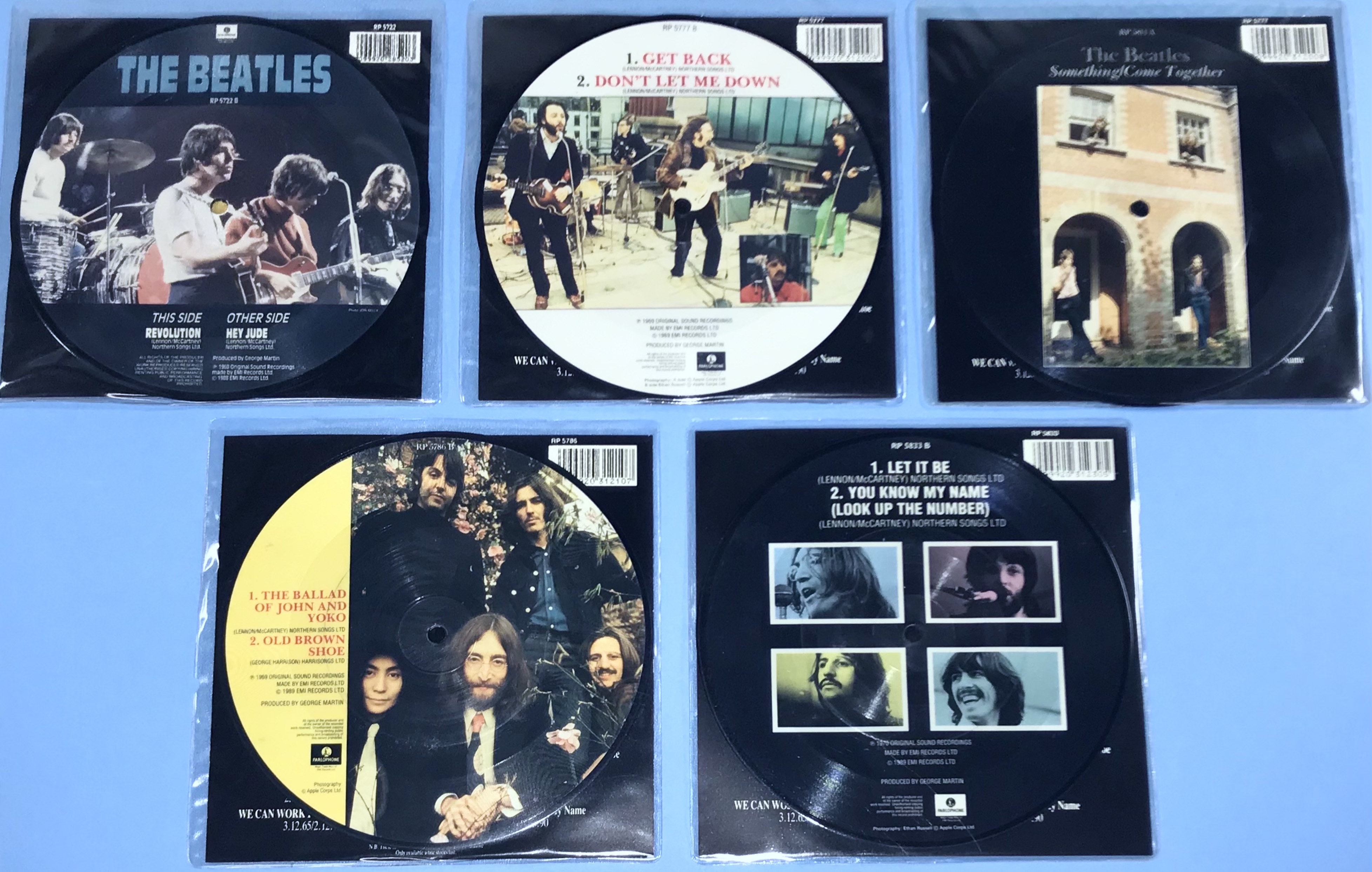 BEATLES - 20th Anniversary 22 UK Bildsinglar Komplett set 1982-1990 - 9