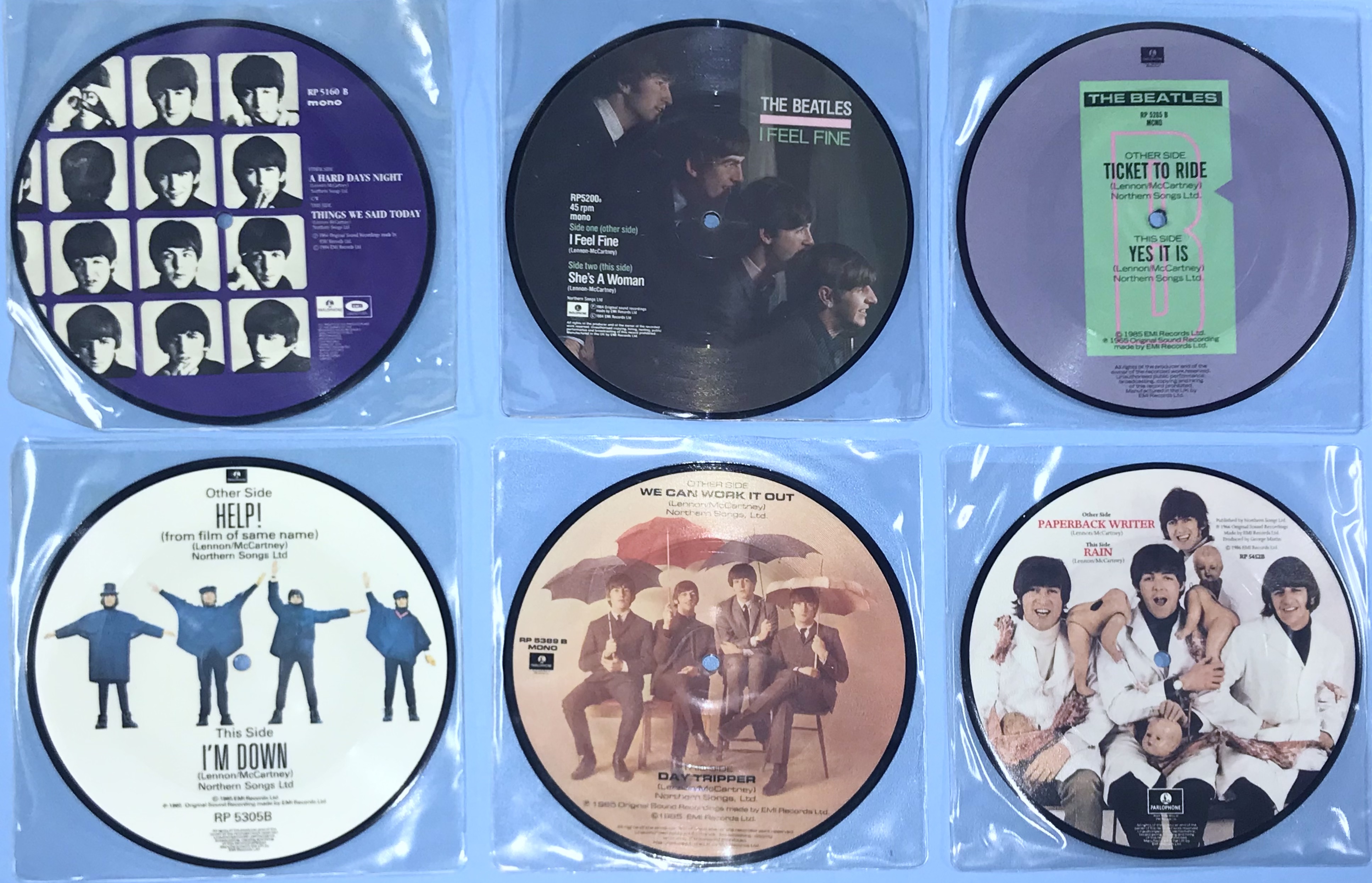 BEATLES - 20th Anniversary 22 UK Bildsinglar Komplett set 1982-1990 - 5