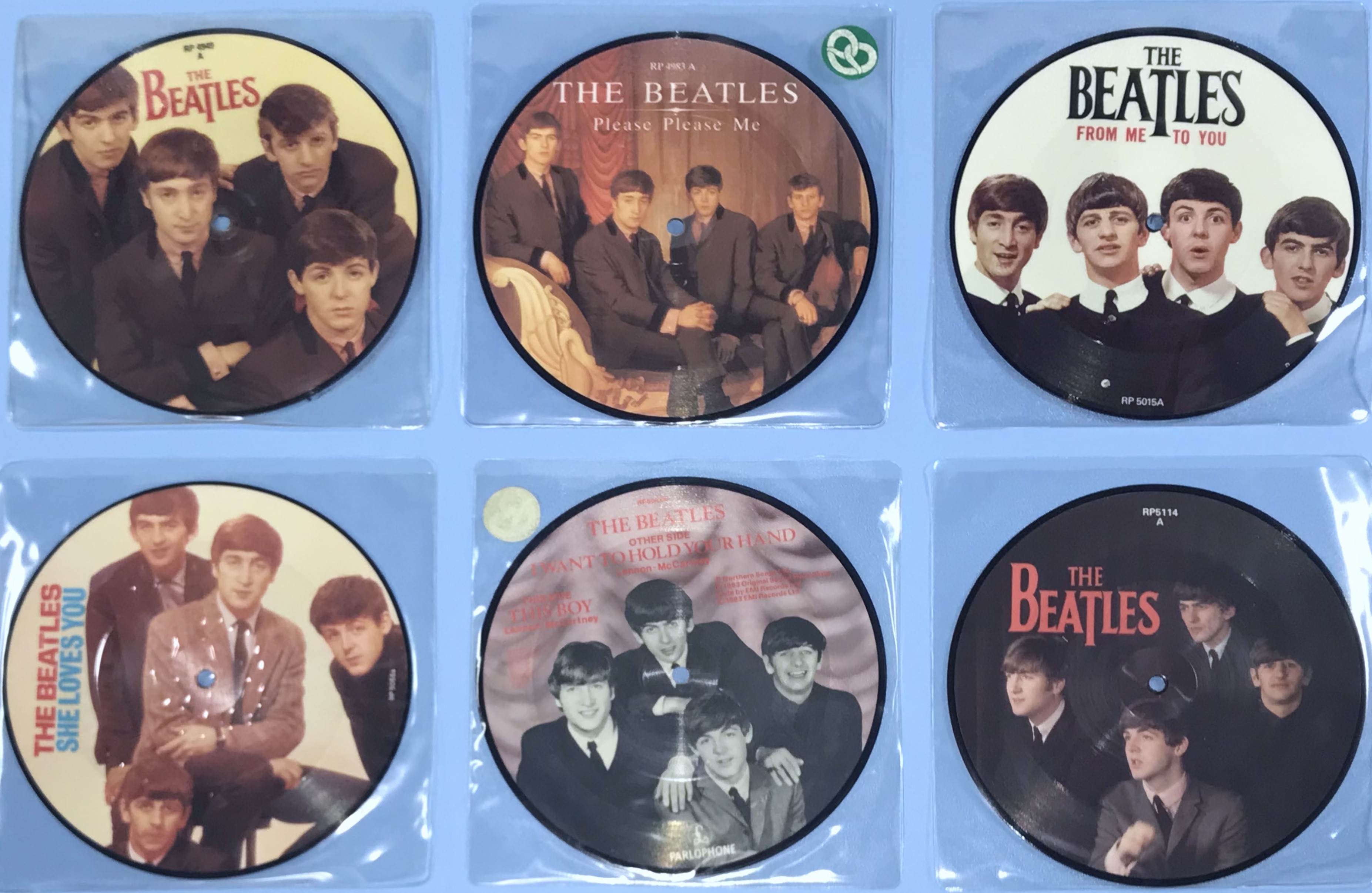 BEATLES - 20th Anniversary 22 UK Bildsinglar Komplett set 1982-1990 - 2