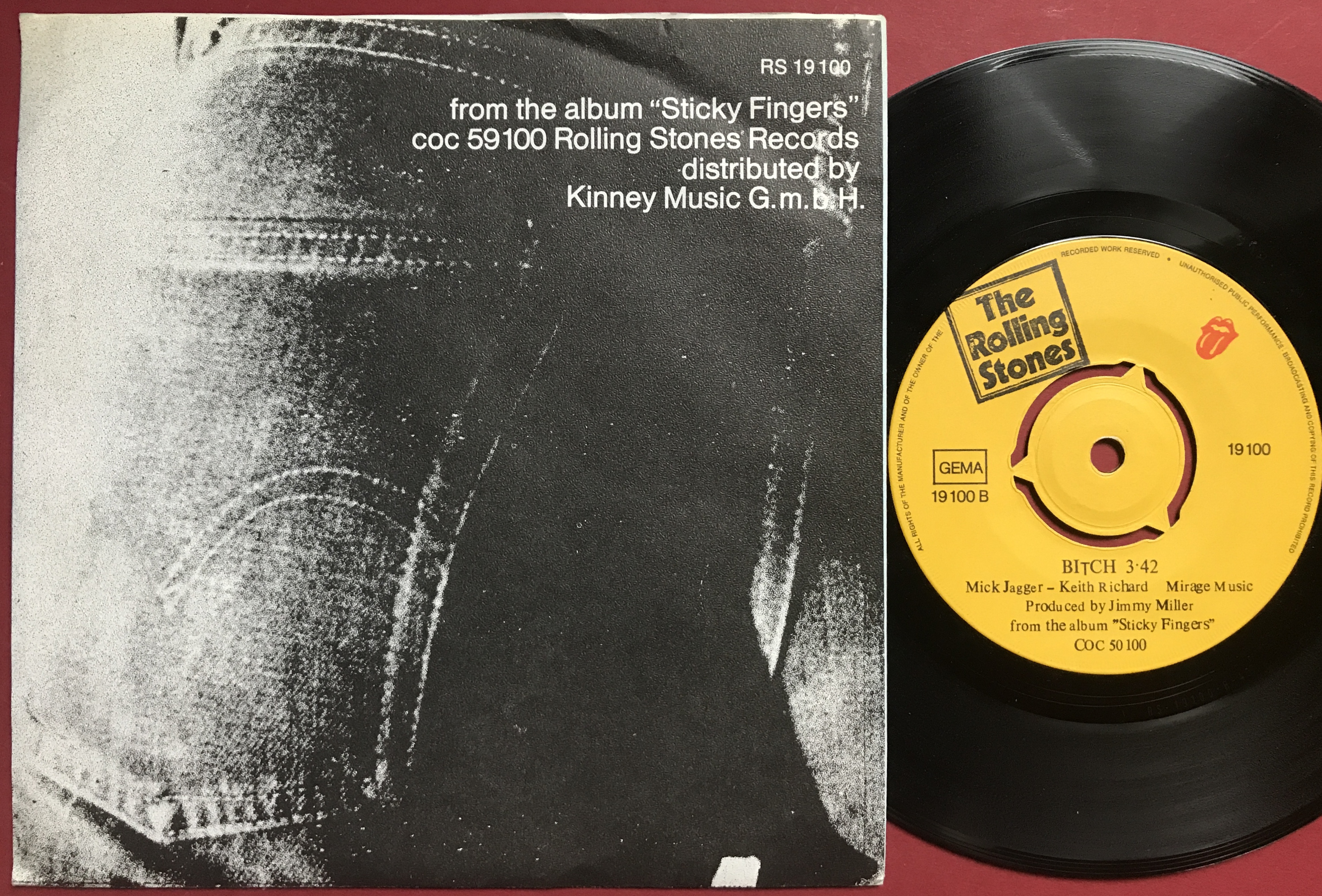 ROLLING STONES - Brown sugar 7" Ger PS  1971 - 2