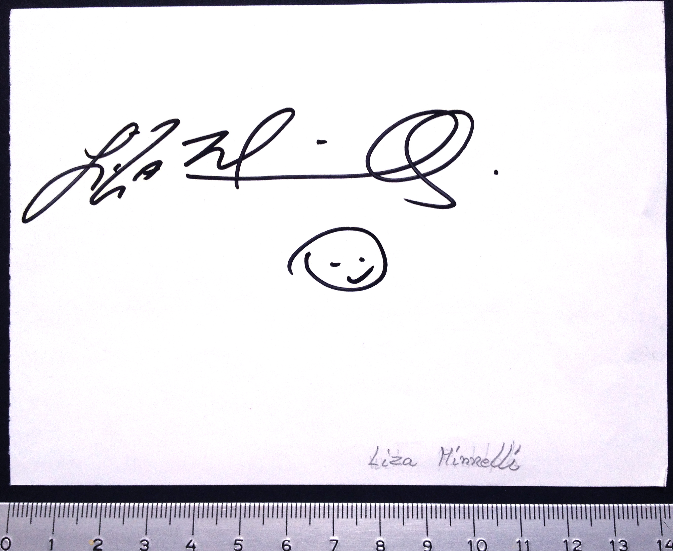 LIZA MINELLI - Real autograph on paper