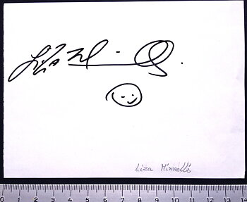 LIZA MINELLI - Real autograph on paper