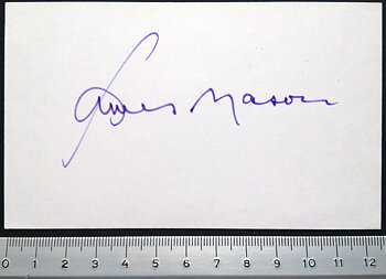 JAMES MASON - Real autograph on paper