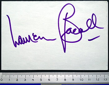 LAUREN BACALL - Real autograph on paper