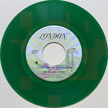 ROLLING STONES - Satisfaction GRÖN vinyl Can 45 1978