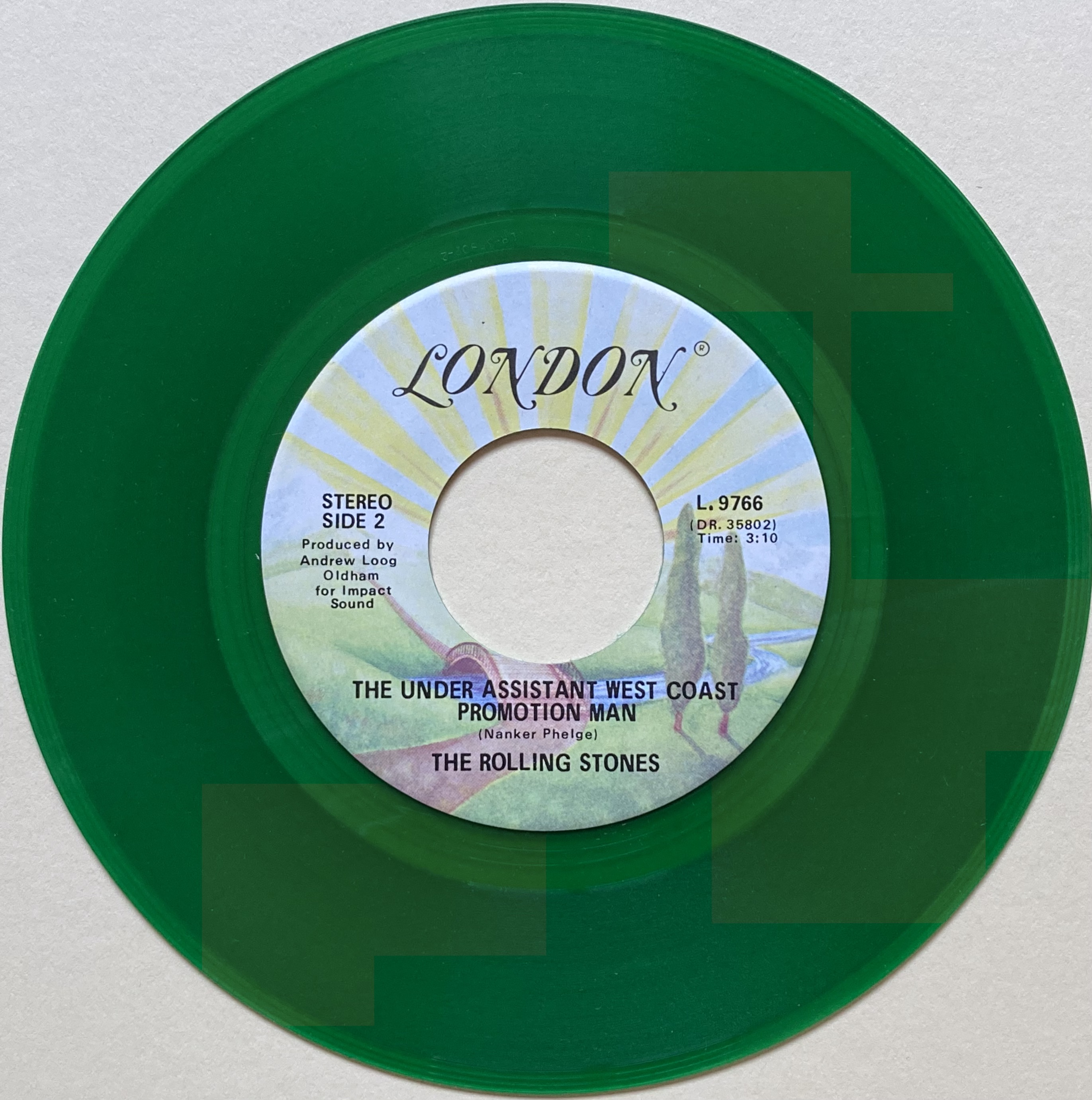 ROLLING STONES - Satisfaction GRÖN vinyl Can 45 1978 - 2