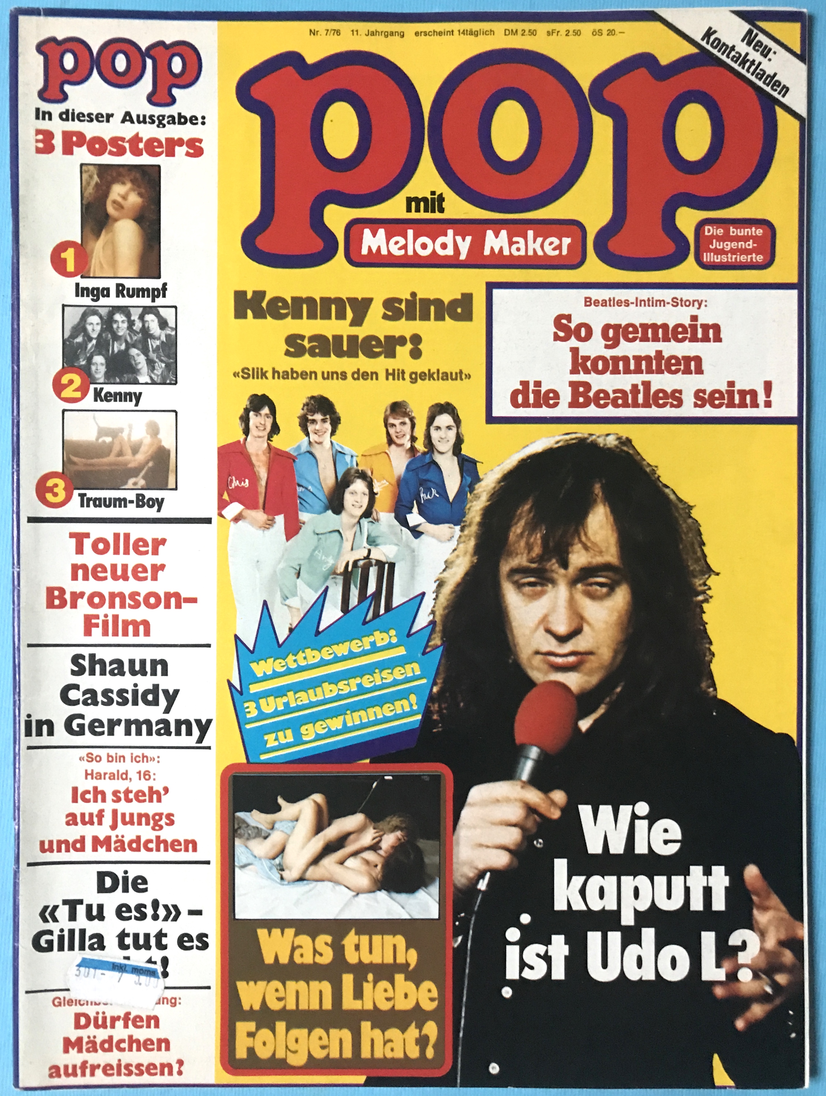 POP - Nr 7 1976  med AFFISCH