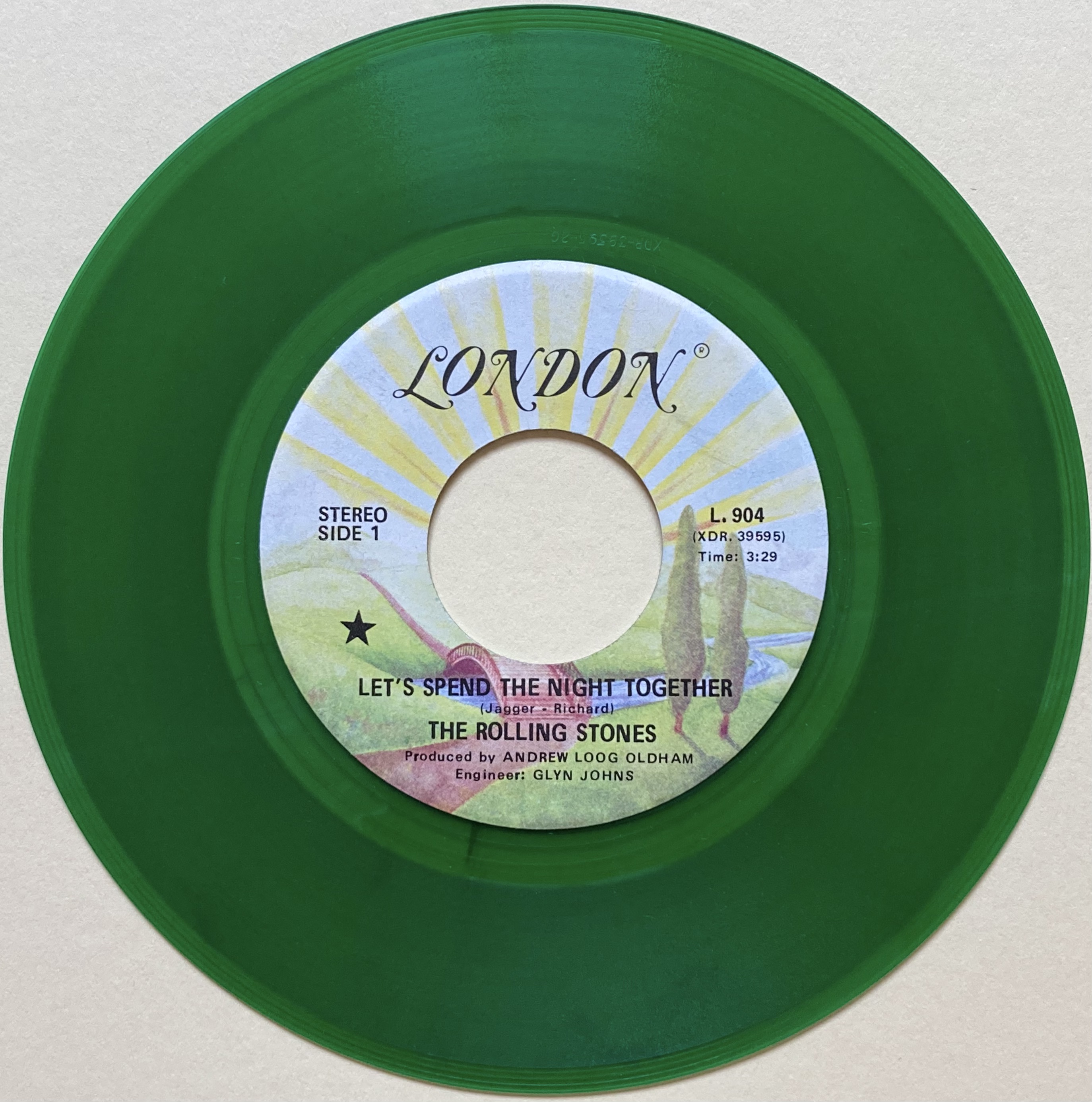 ROLLING STONES - Let´s spend the night together GREEN vinyl Can 45 1978