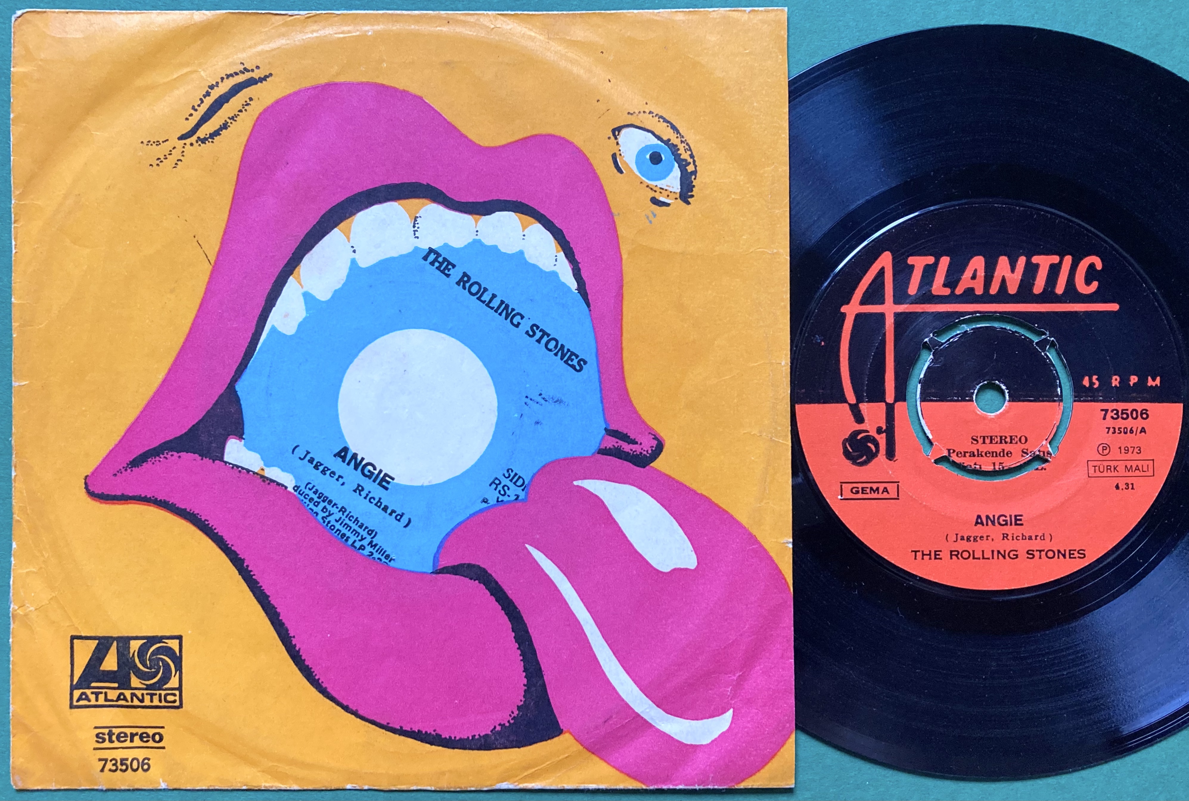 ROLLING STONES - Angie TURKISK PS 1973