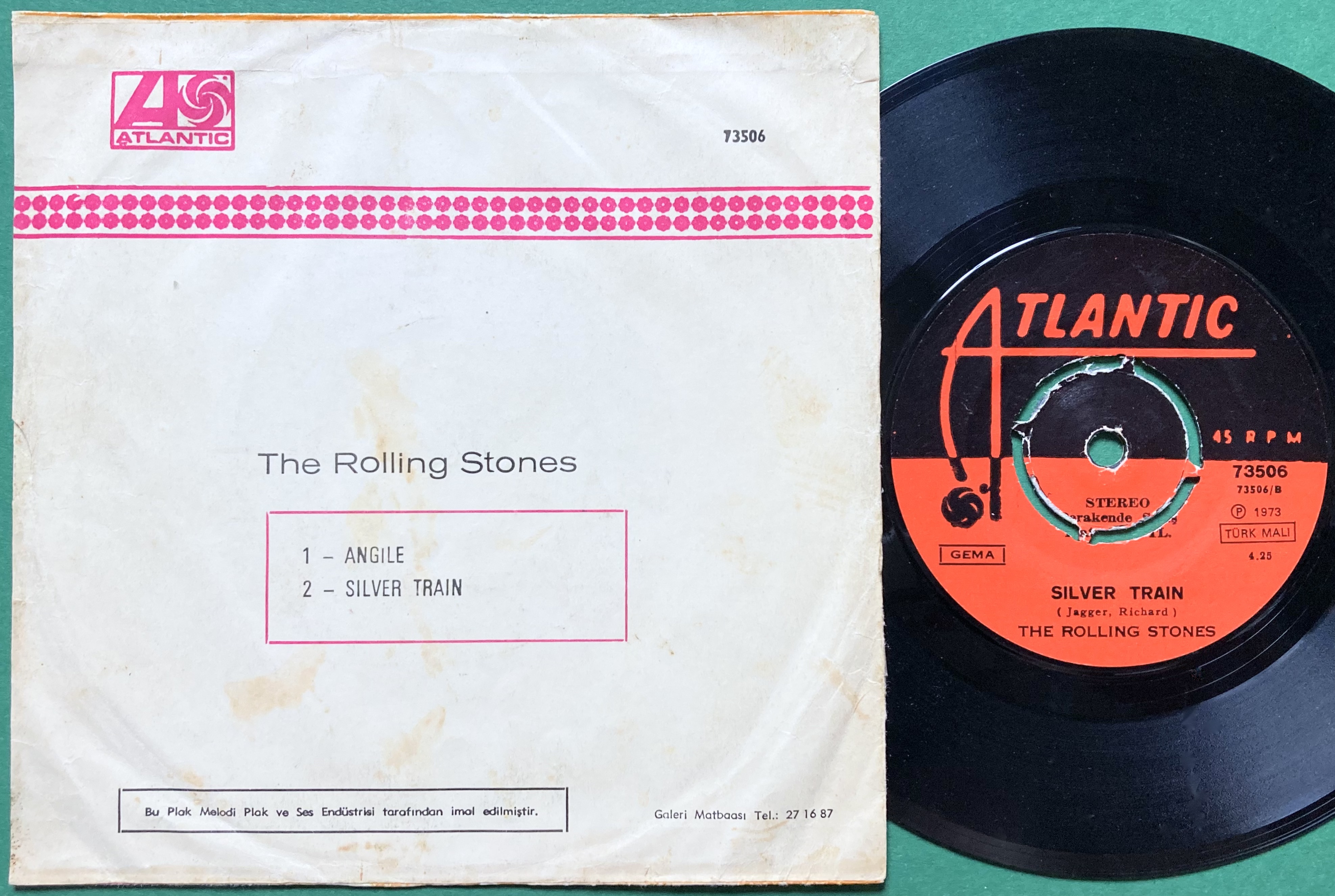 ROLLING STONES - Angie TURKISK PS 1973 - 2