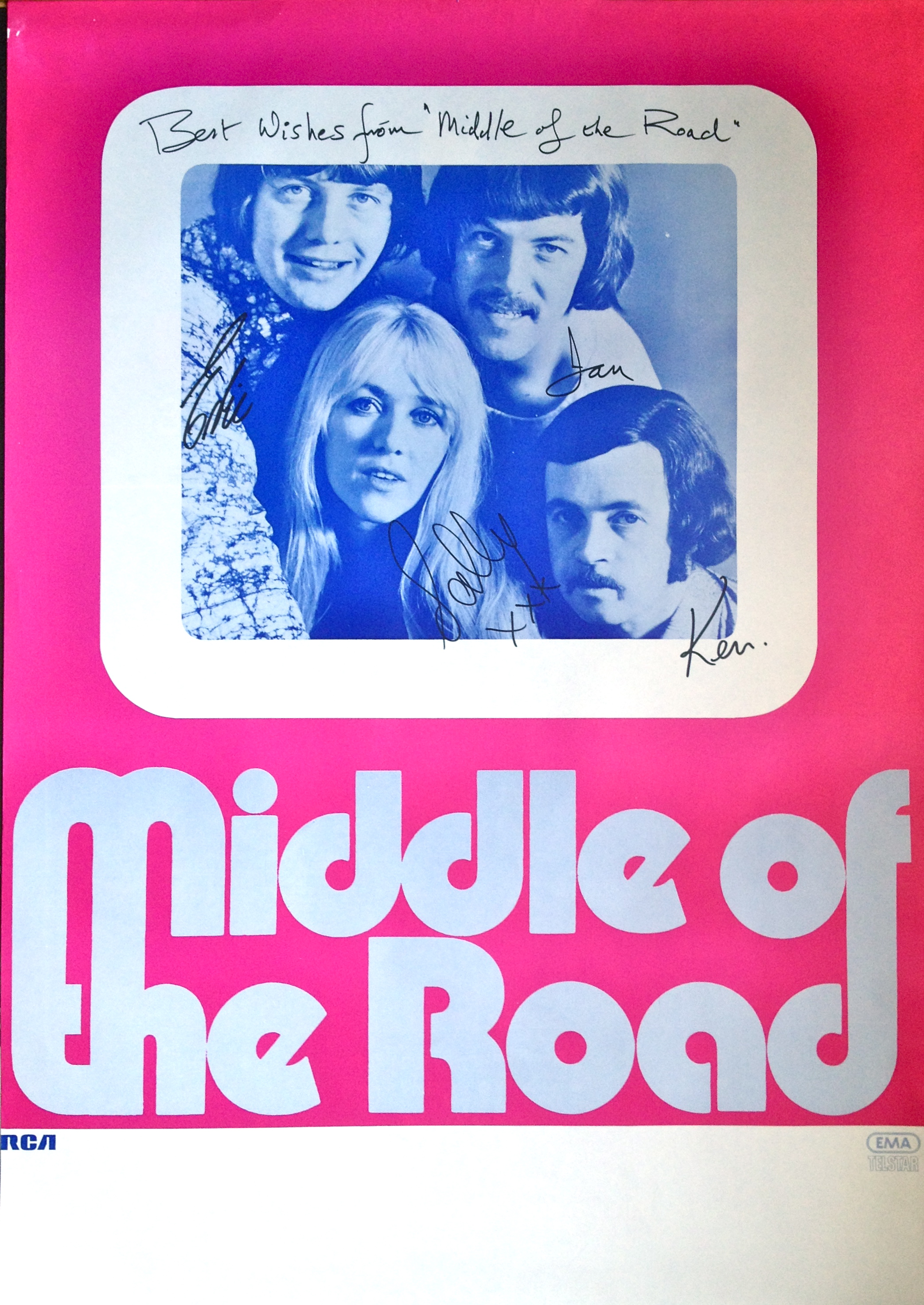 MIDDLE OF THE ROAD (ca 1973) Tour poster