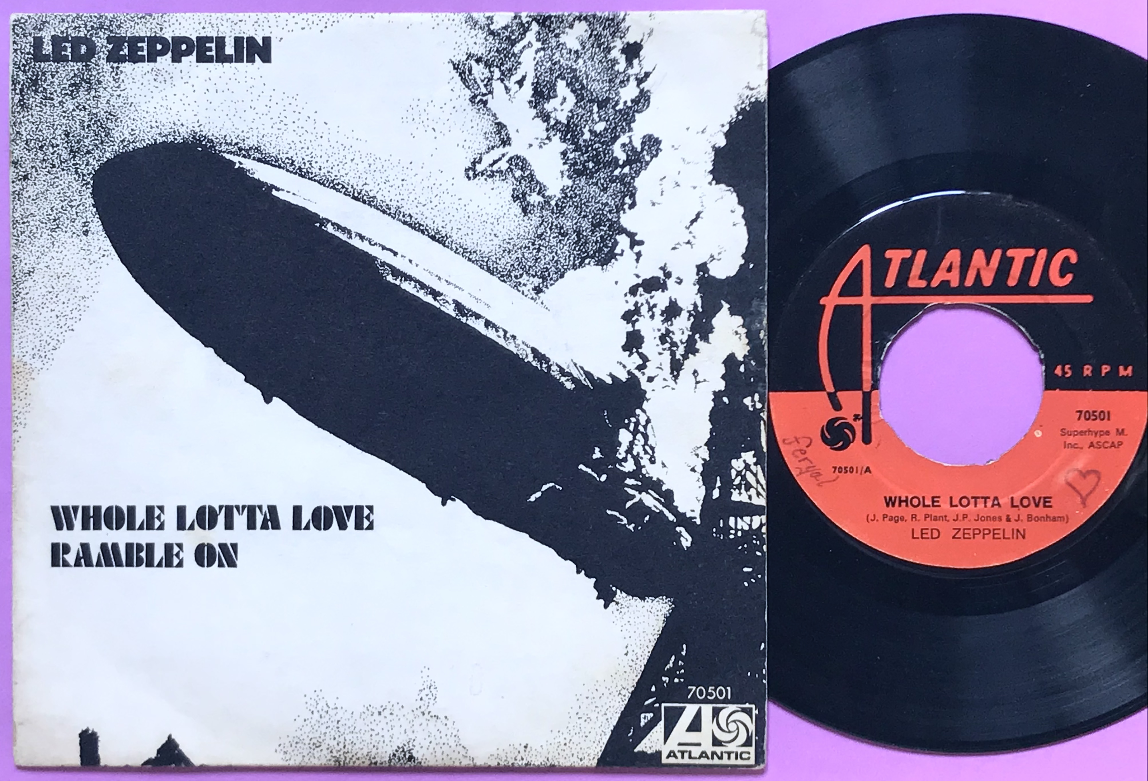 LED ZEPPELIN - Whole lotta love Turkiet PS 1970