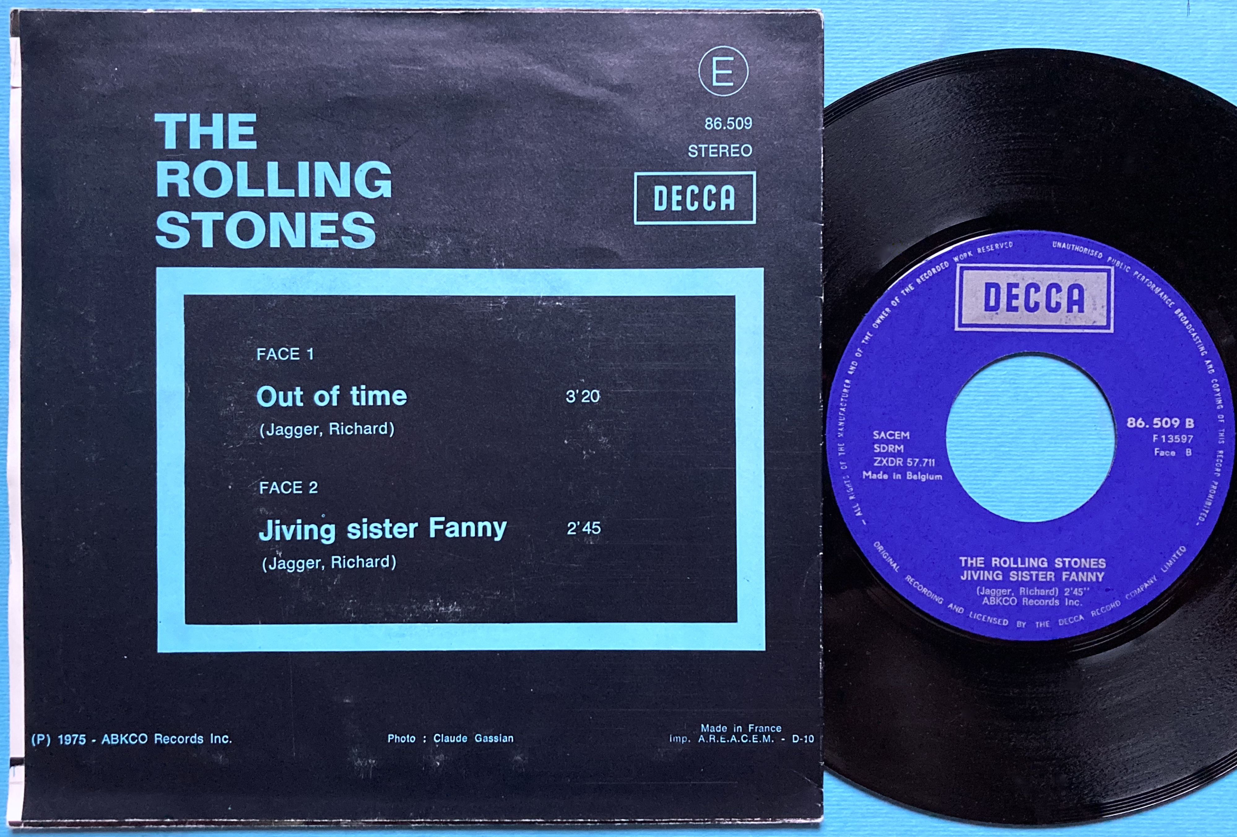 ROLLING STONES - Out of time Belgien PS 1975 - 2