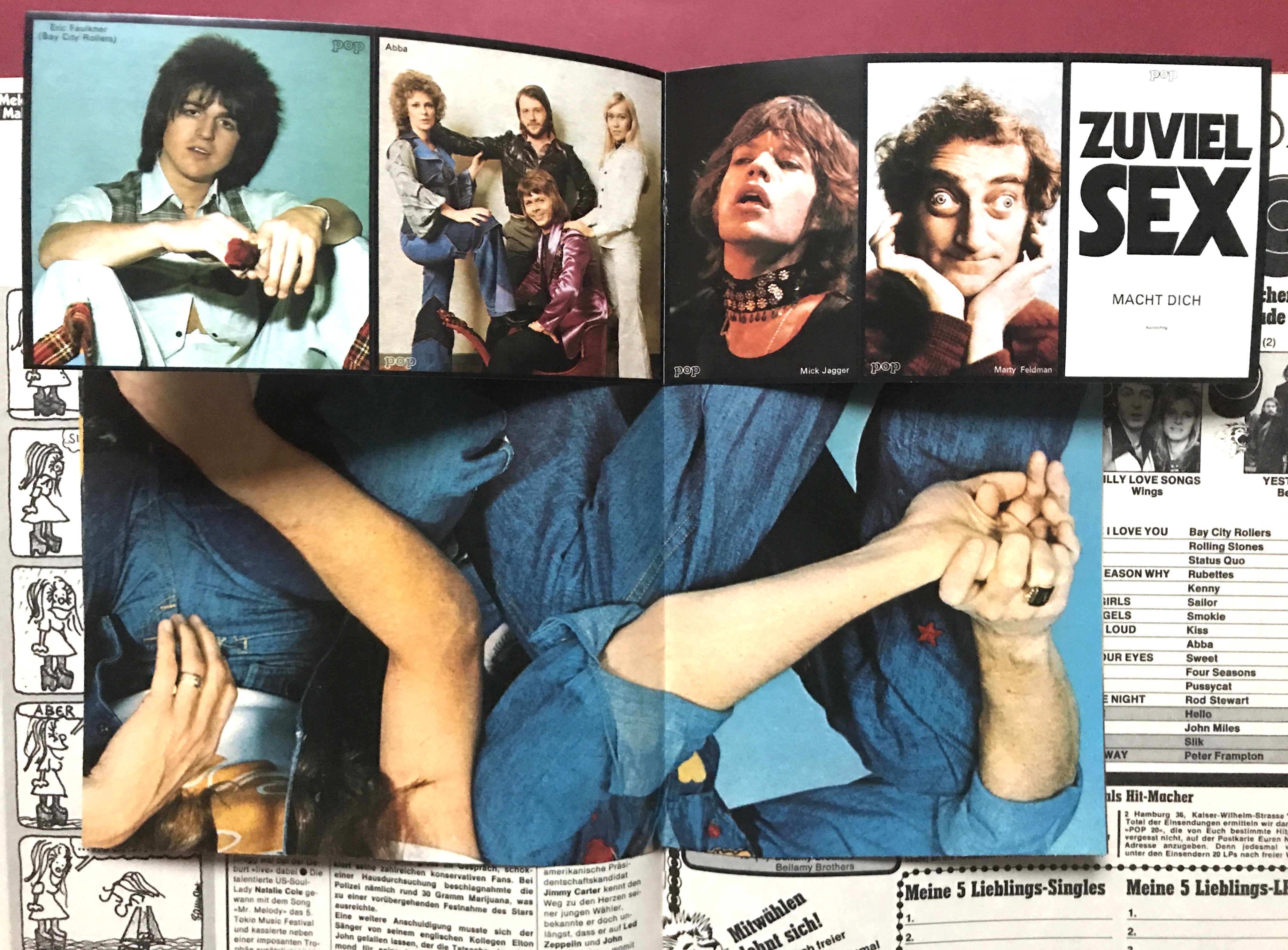 POP - Nr 16 1976 Sweet omslag + AFFISCH & POPSTICKERS - 4