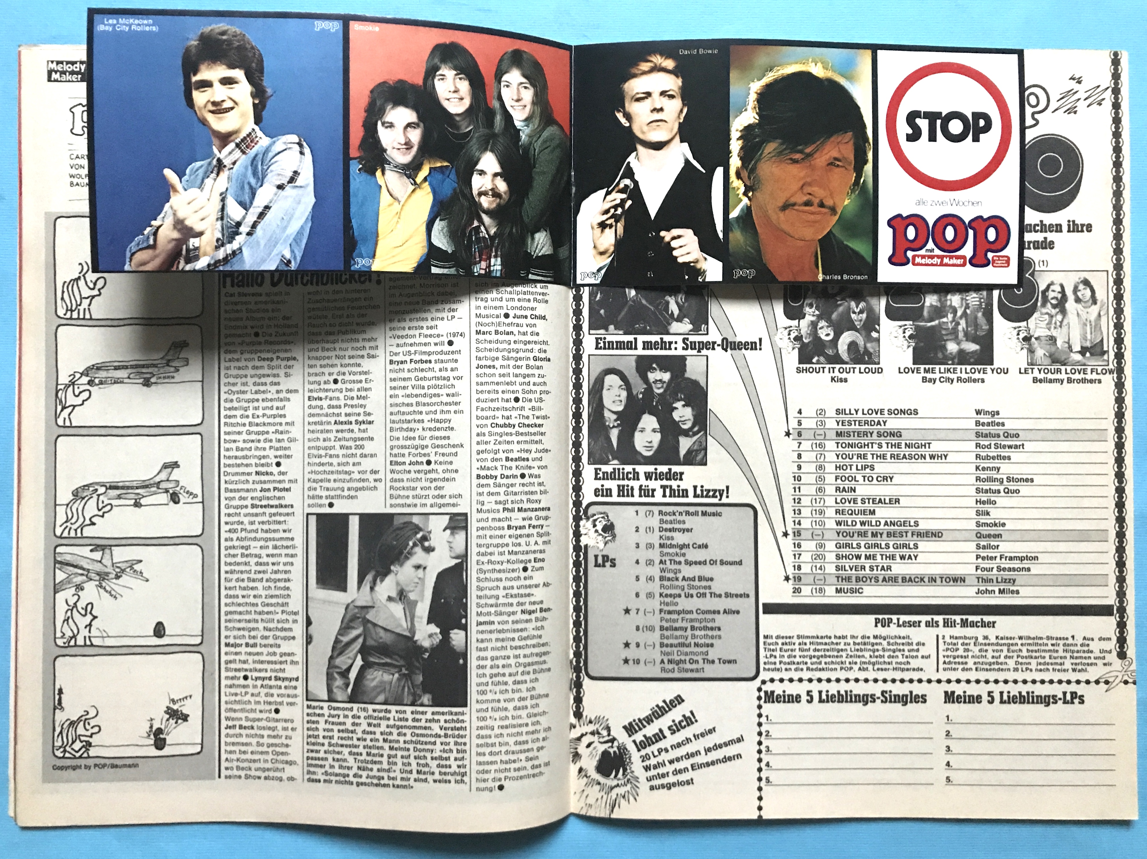POP - Nr 17 1976 KISS omslag & POPSTICKERS - 3