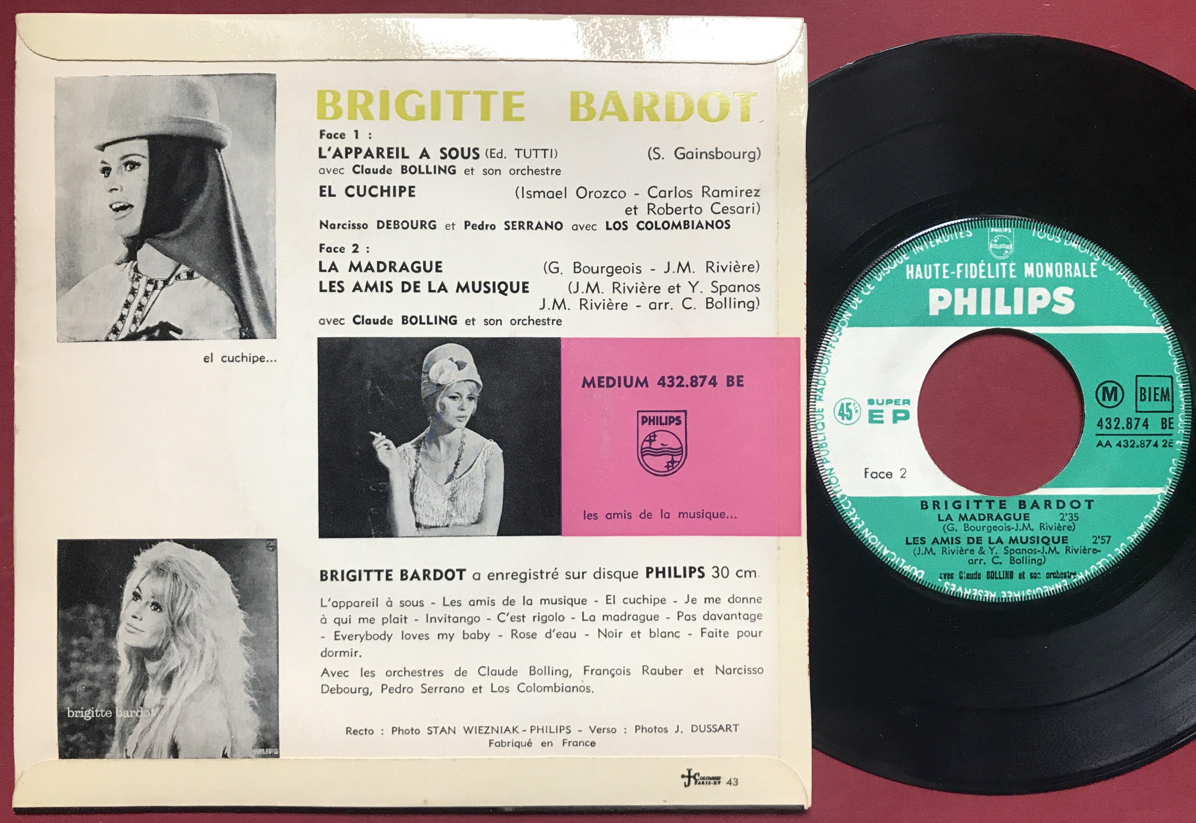 BRIGITTE BARDOT - L´apparel a sous +3 Fransk EP 1963 - 2