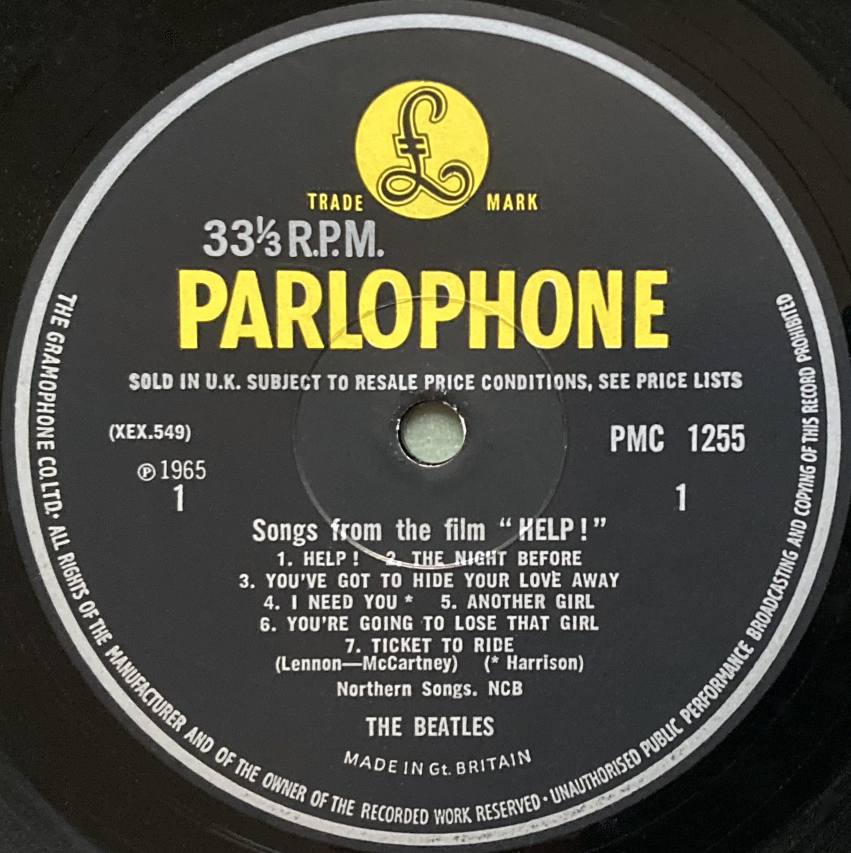 BEATLES - Help! UK-orig Mono LP 1965 - 3