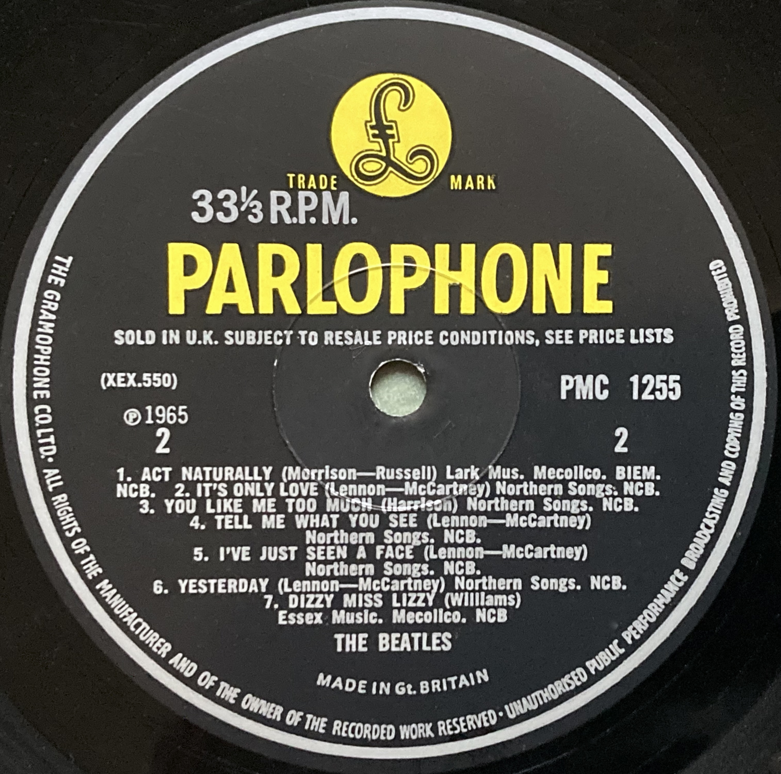 BEATLES - Help! UK-orig Mono LP 1965 - 4