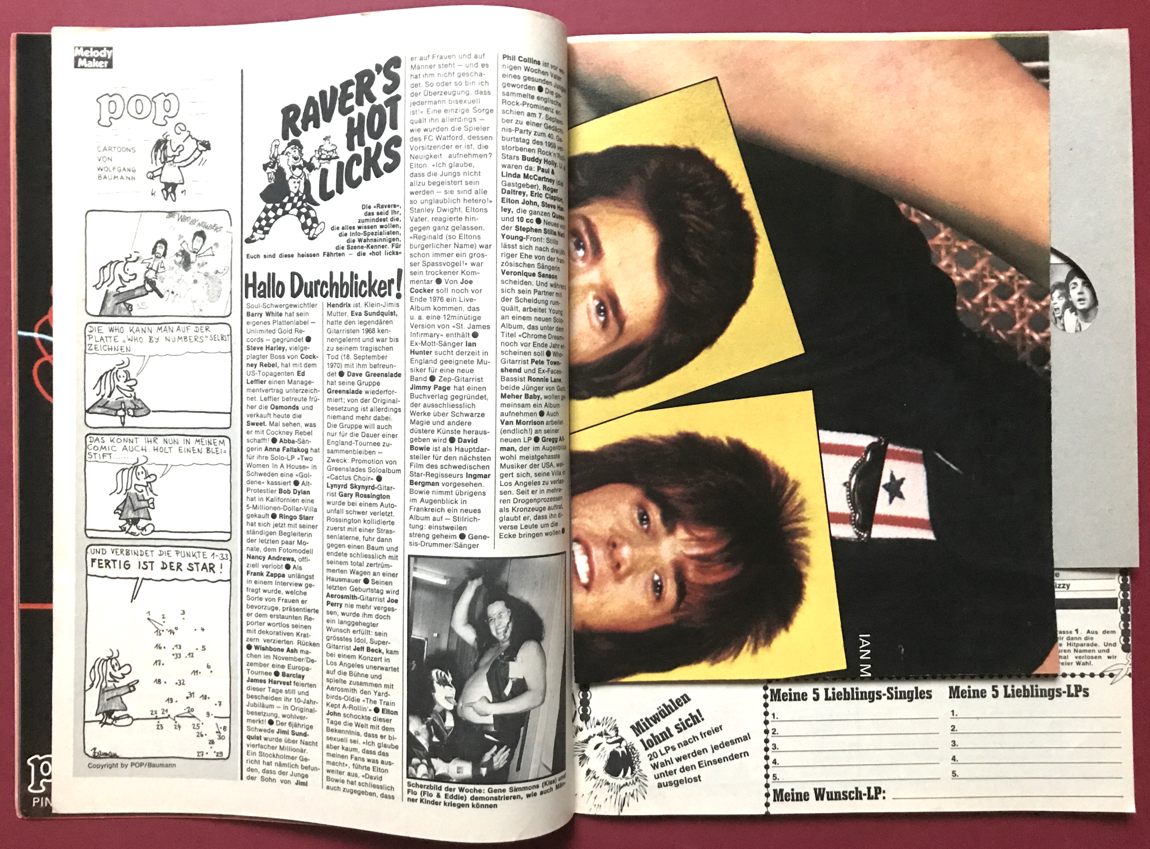 POP - No 21/22 1976 Elton John / Aerosmith cover + POSTER - 3
