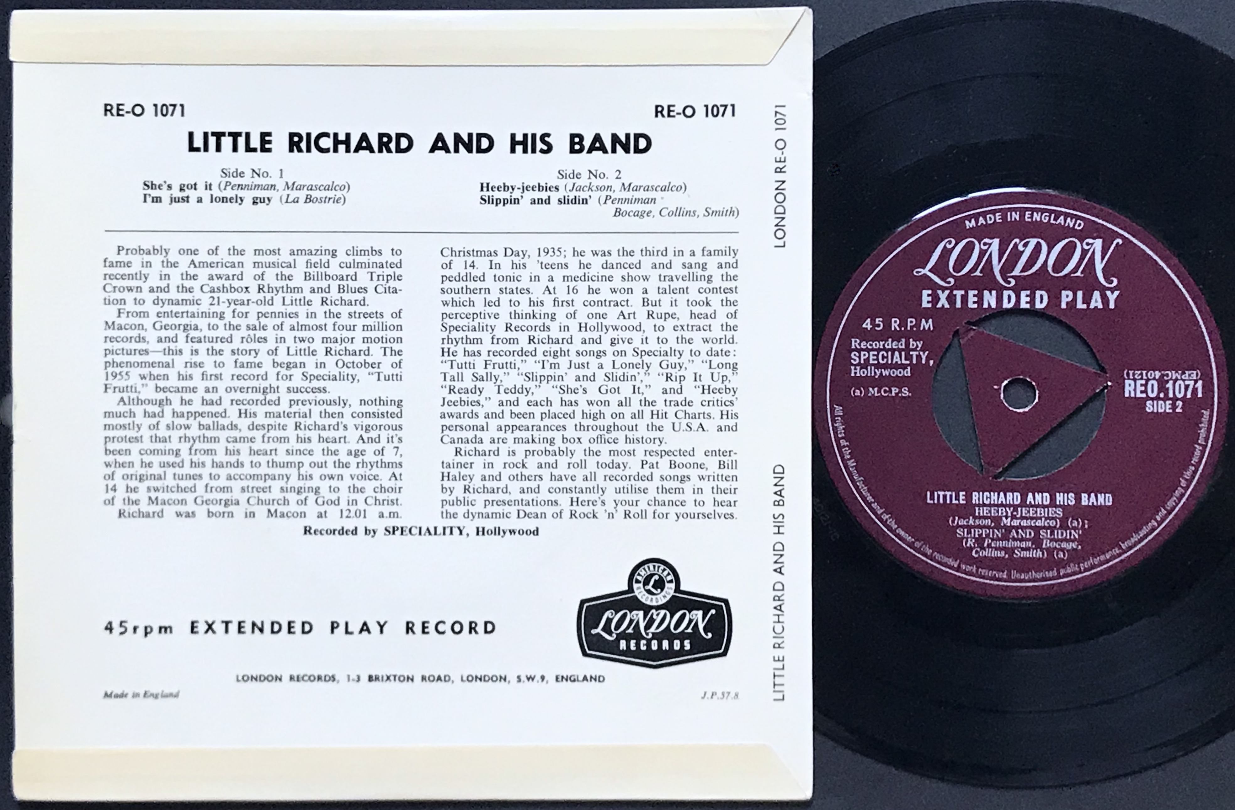 LITTLE RICHARD - And his band UK EP 1957 - 2