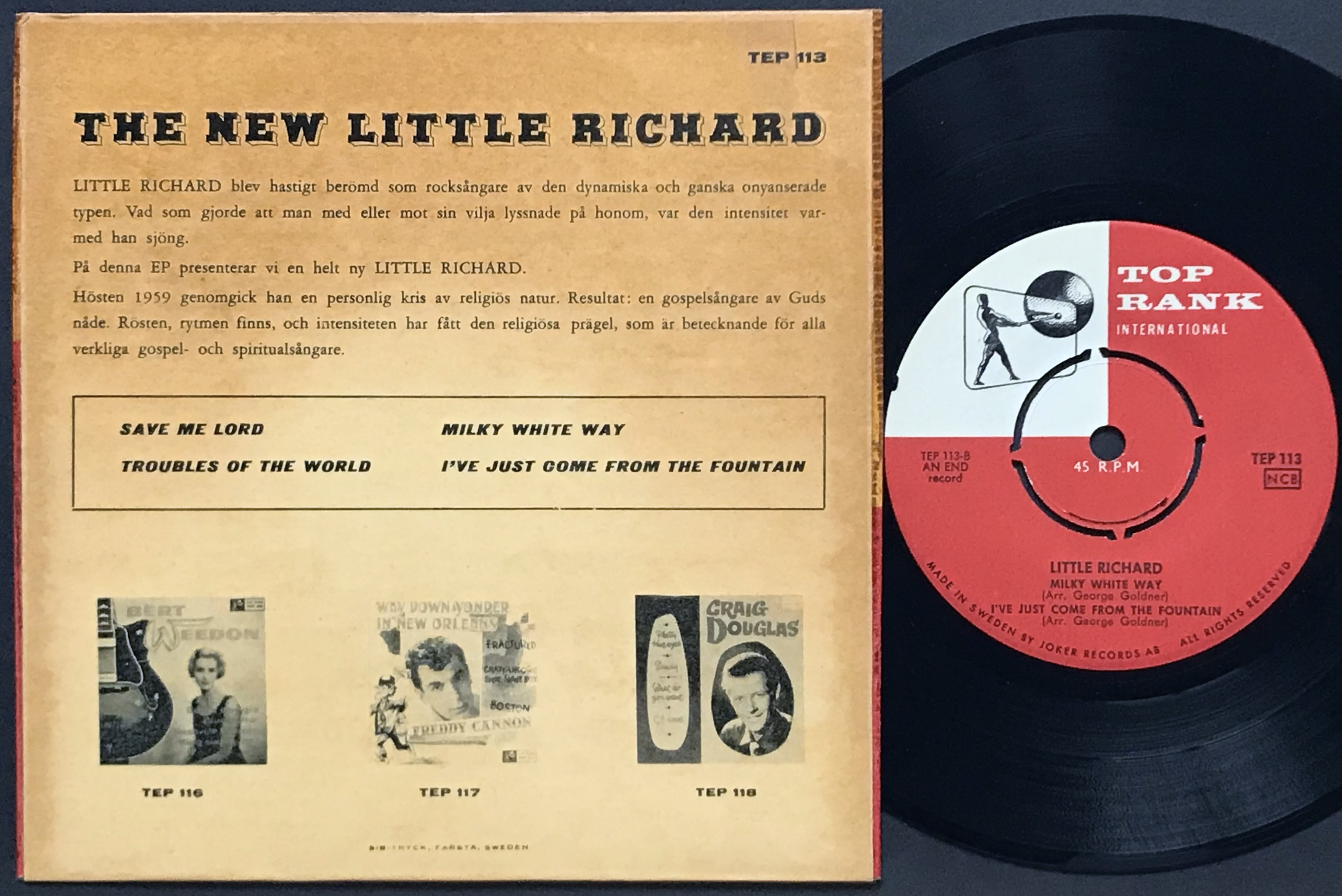 LITTLE RICHARD - The new Swe EP 1959 - 2