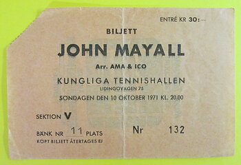 JOHN MAYALL - Stockholm 1971