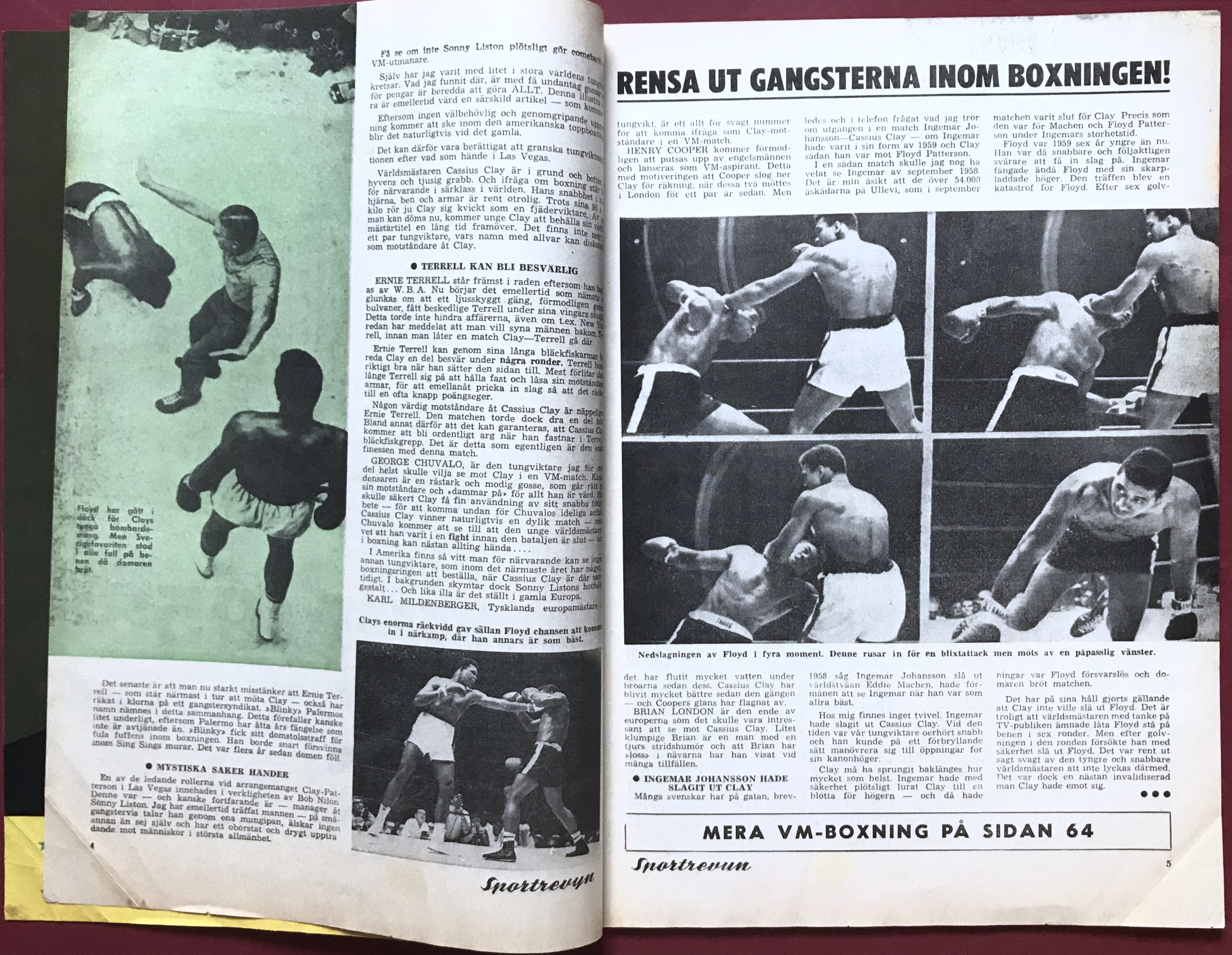 REKORDMAGASINET - No 50 1965 CASSIUS CLAY / MUHAMMED ALI + FLOYD cover - 5