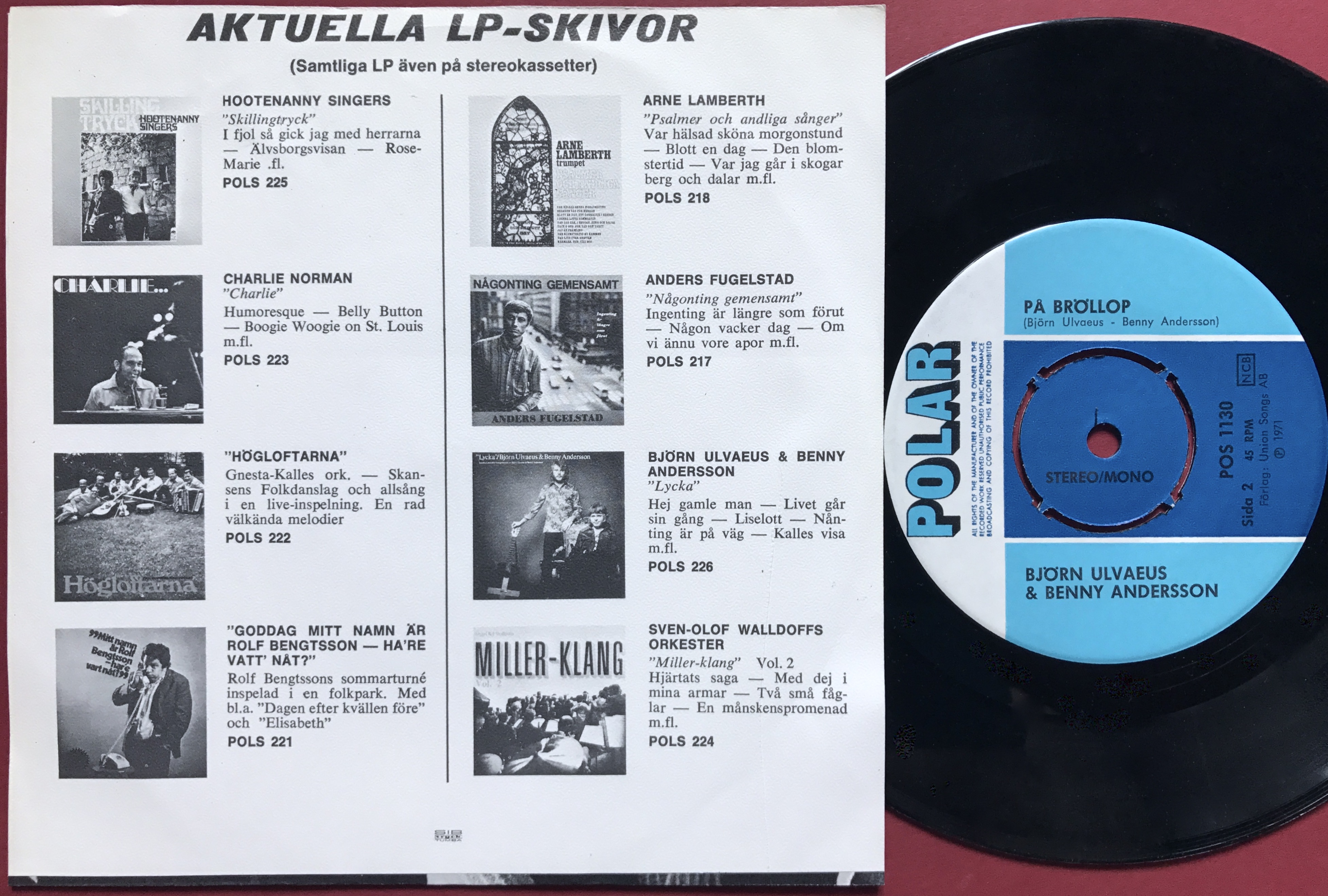 BJÖRN & BENNY - Det kan ingen doktor hjälpa Swe TURKOS PS 1971 - 2
