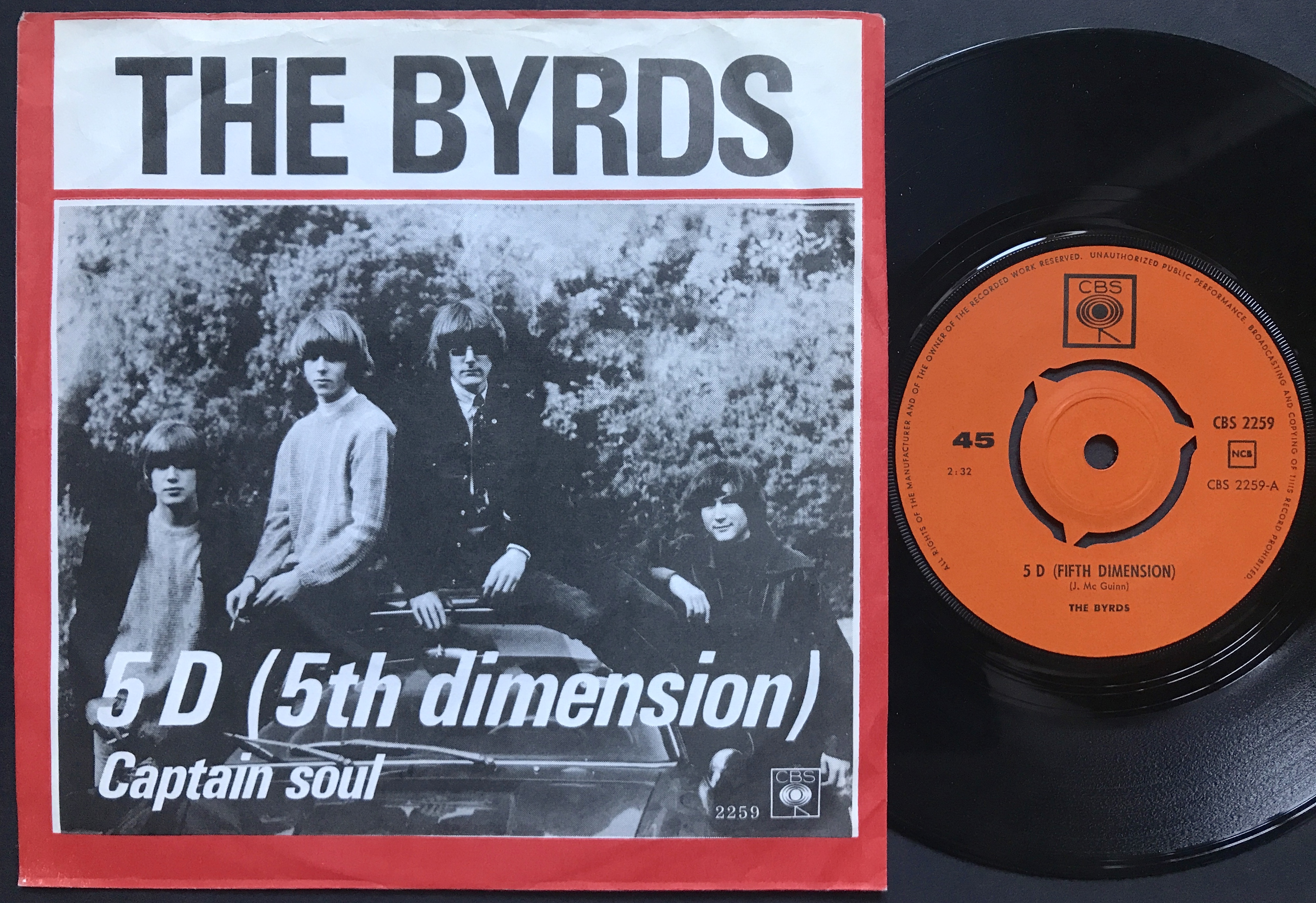 BYRDS - 5 D (5th dimension) Dansk PS 1966