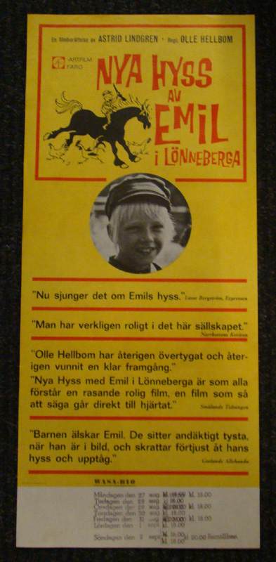 NYA HYSS AV EMIL I LÖNNEBERGA (1972)
