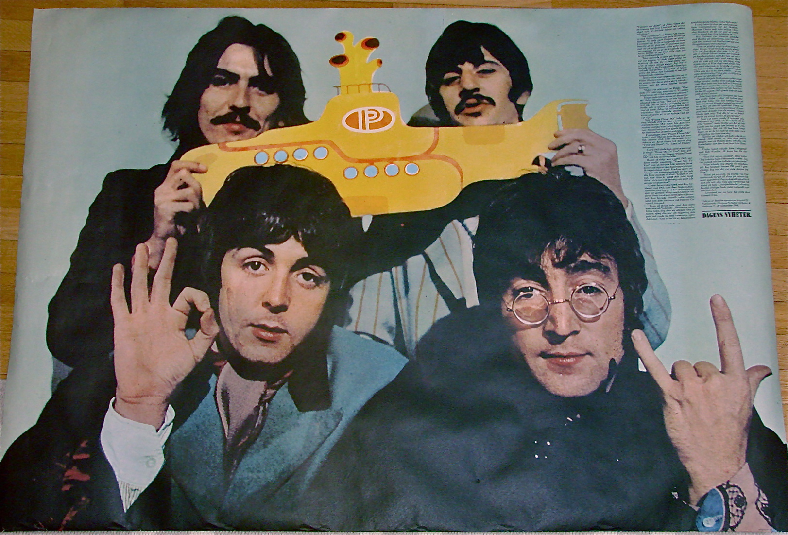 BEATLES - Yellow submarine DN-AFFISCH POSTER 1968