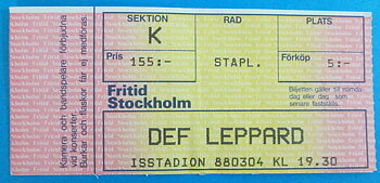 DEF LEPPARD - Stockholm 1988