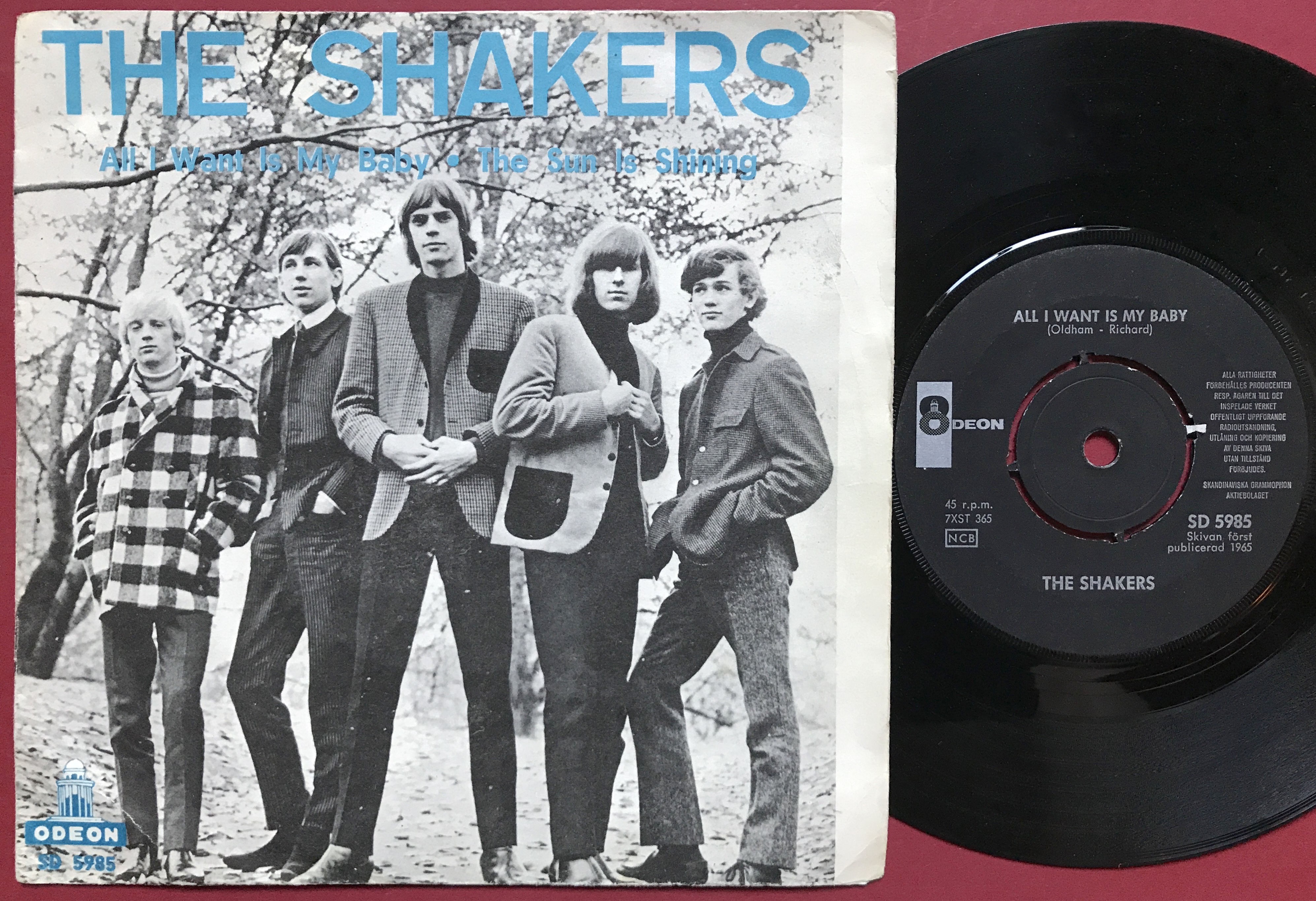 SHAKERS - All I Want Is My Baby Swe PS 1965