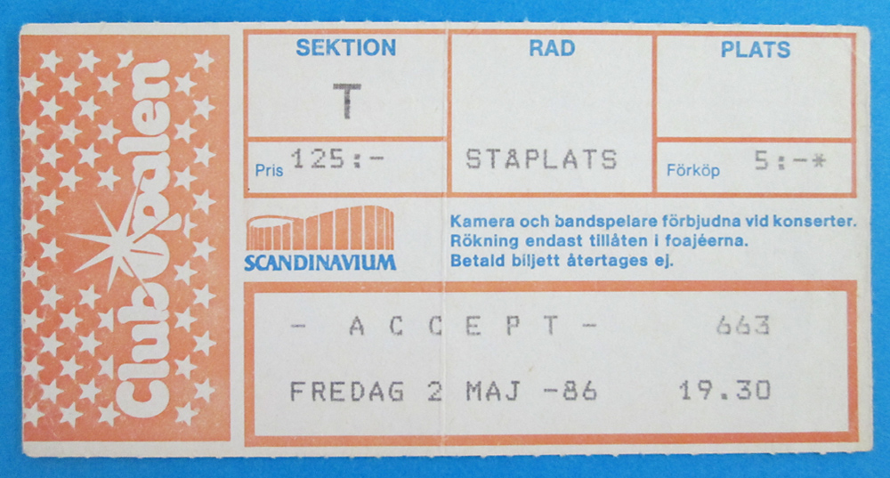 ACCEPT - Göteborg 1986