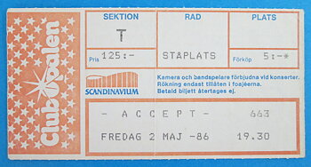 ACCEPT - Göteborg 1986