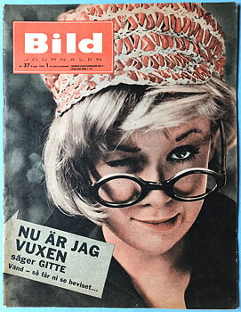 BILDJOURNALEN - nr 37 1964 Gitte Henning omslag