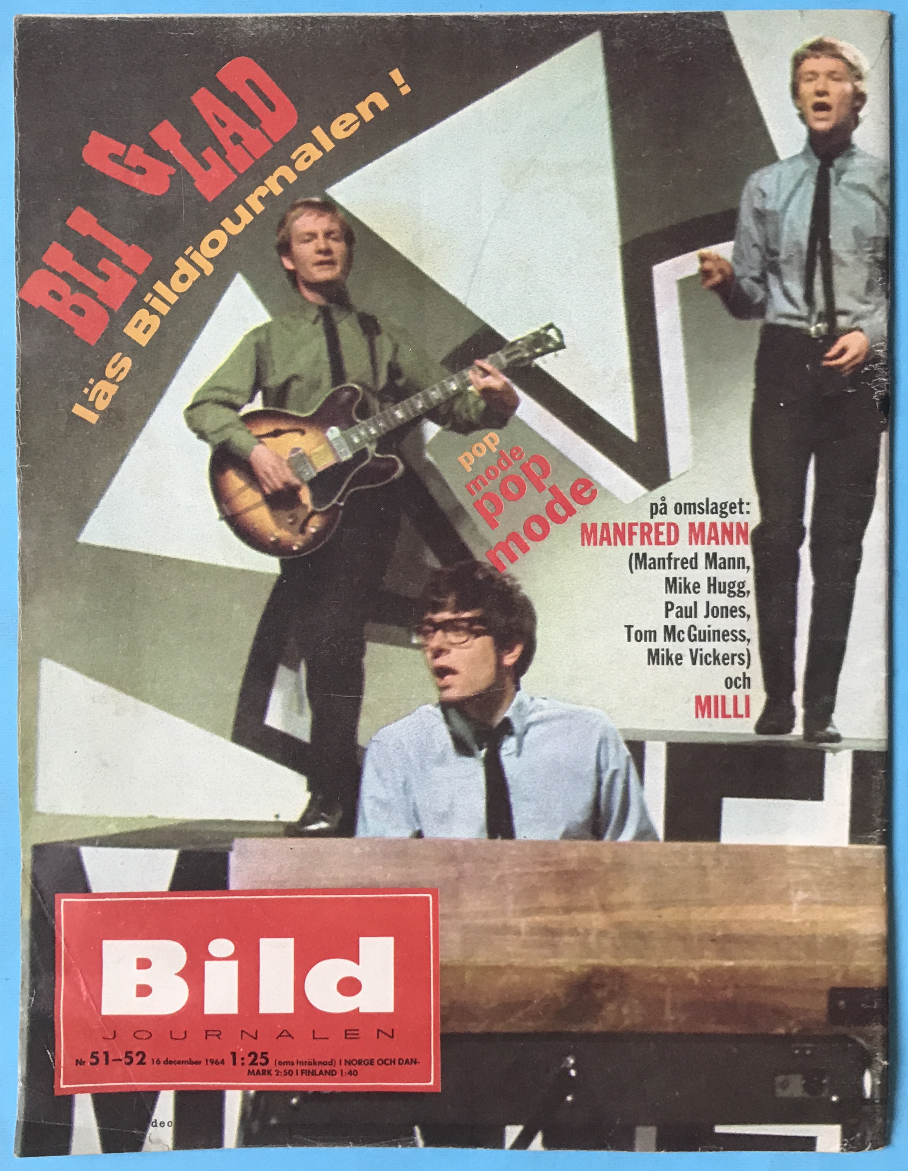 BILDJOURNALEN - nr 51-52 1964 MILLIE / Manfred Mann omslag - 2