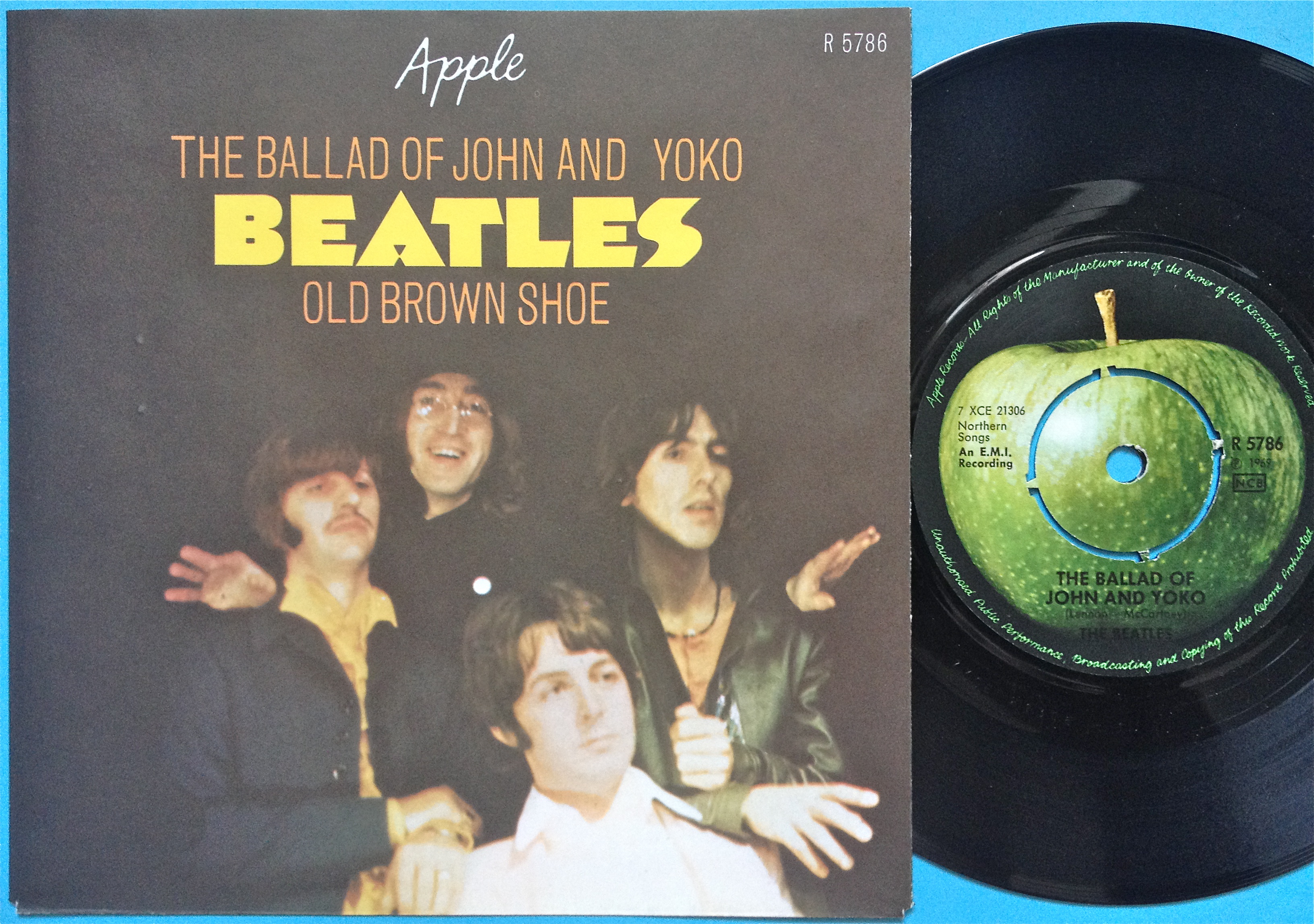 BEATLES - The ballad of John and Yoko 7" Swe 1969 PS M-!