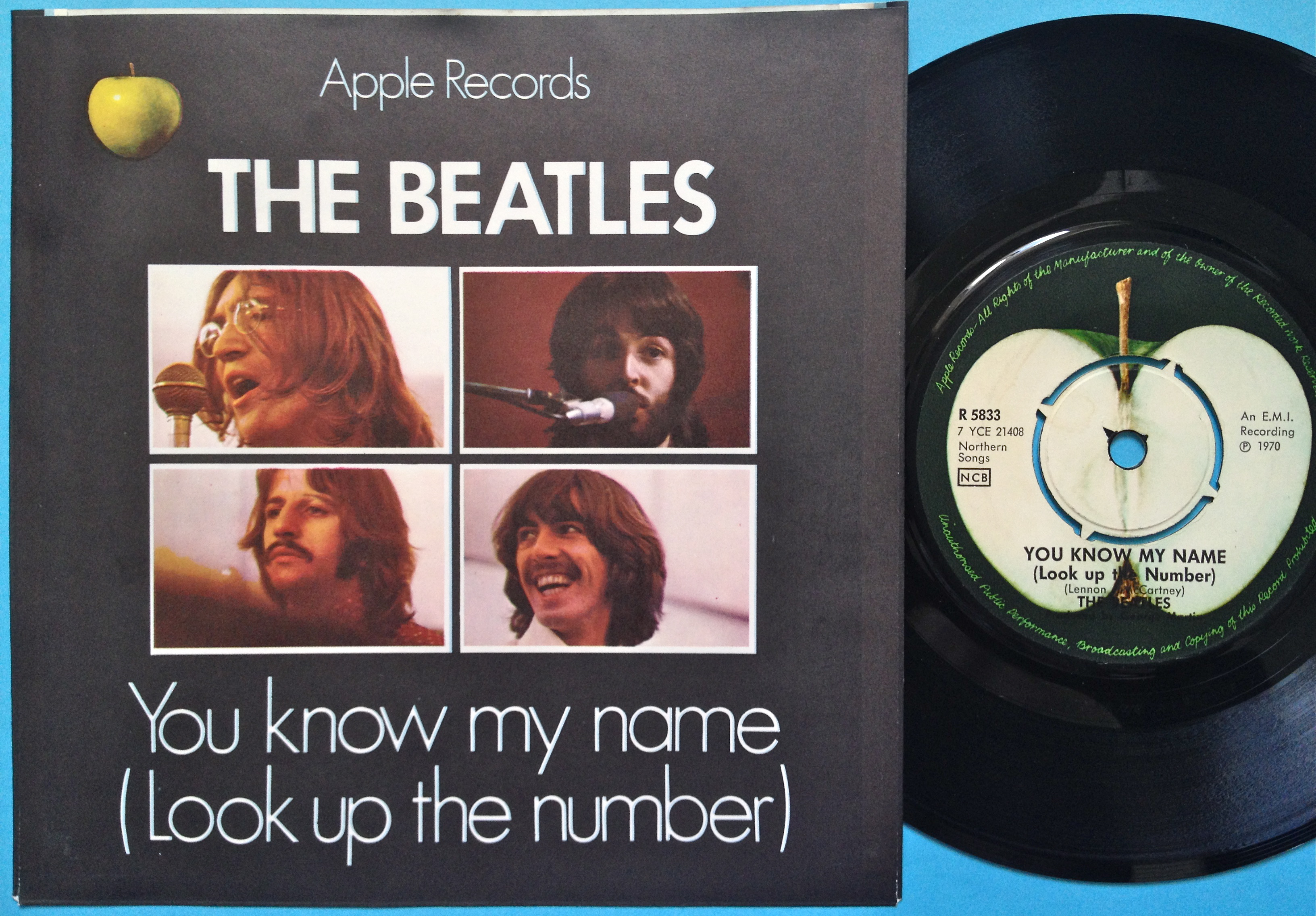 BEATLES - Let it be 7" Swe 1970 PS M-! - 2