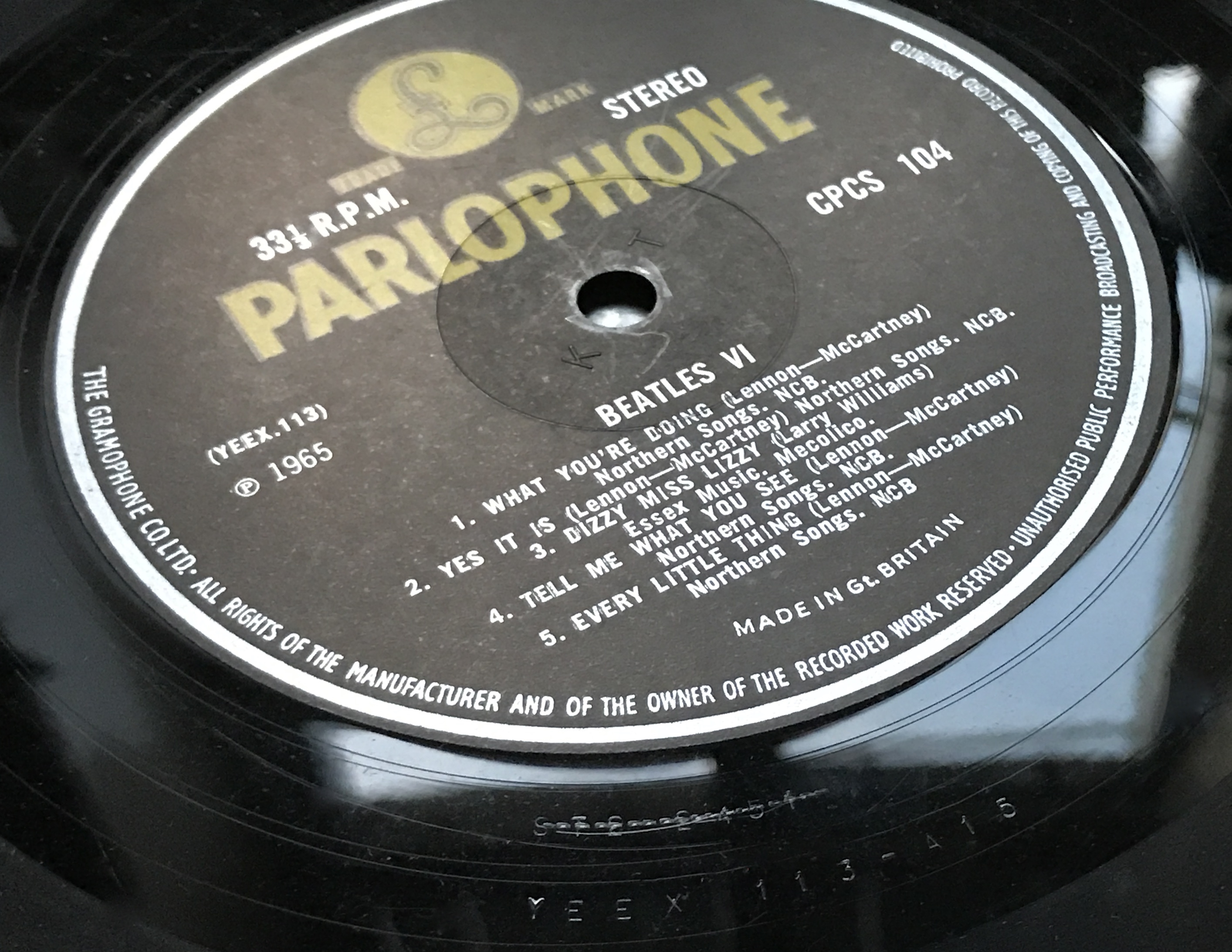 BEATLES - VI (6) UK-orig EXPORT LP 1966 - 6