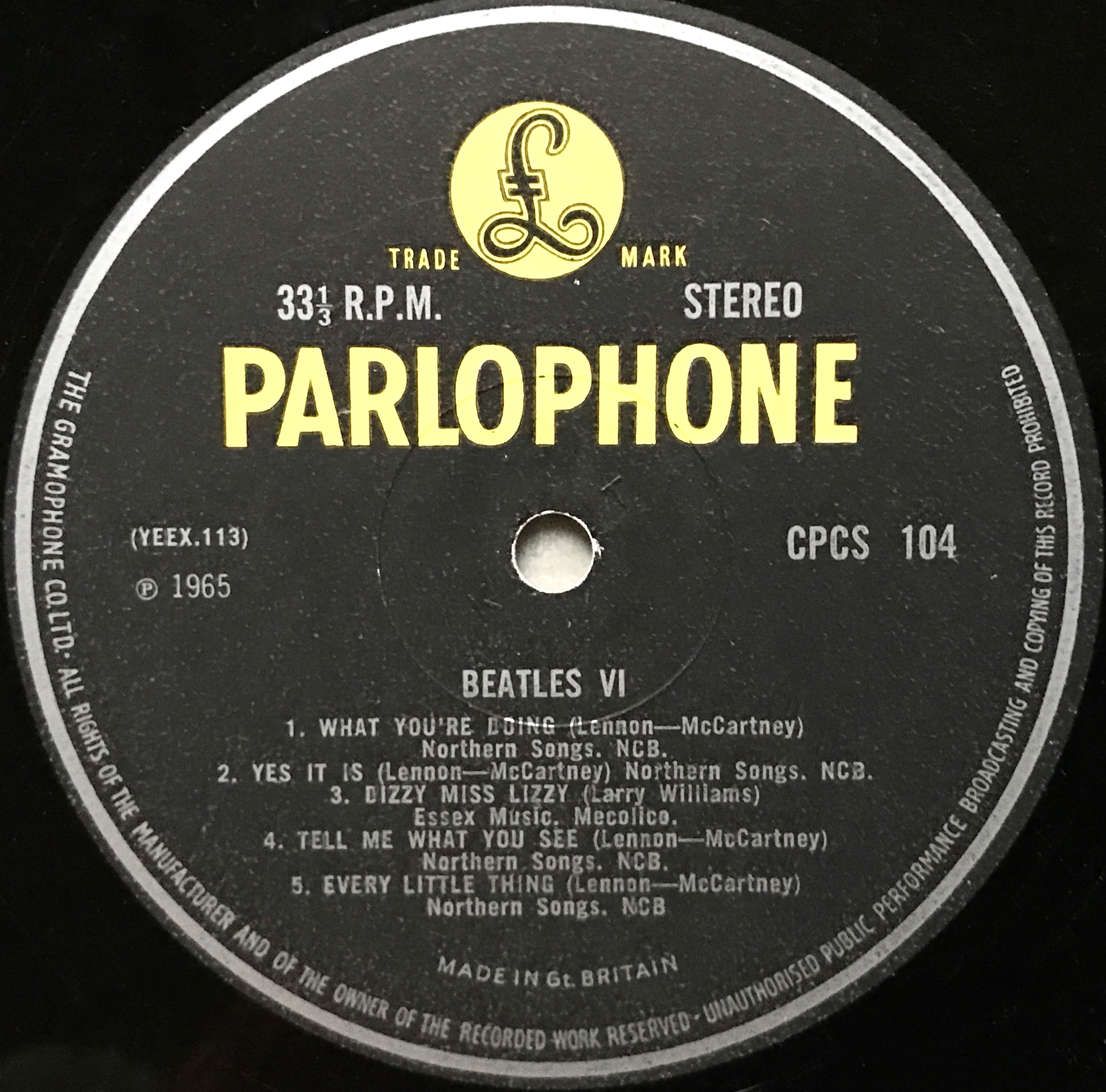 BEATLES - VI (6) UK-orig EXPORT LP 1966 - 4