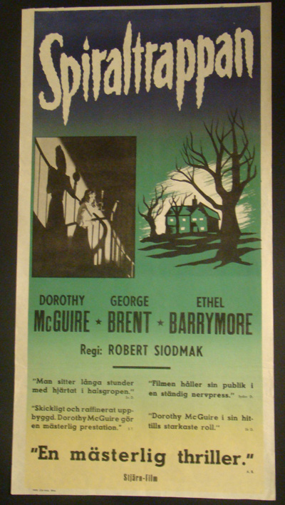 THE SPIRAL STAIRCASE (DOROTHY MCGUIRE, GEORGE BRENT, ETHEL BARRYMORE)