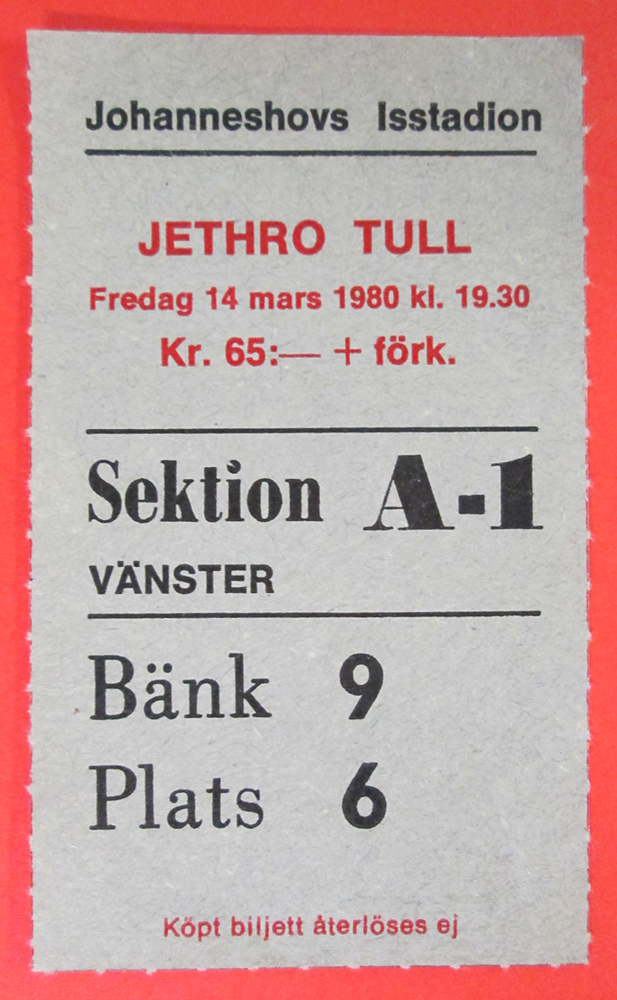 JETHRO TULL - Stockholm 1980