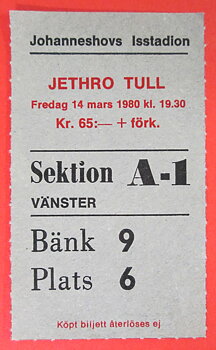 JETHRO TULL - Stockholm 1980