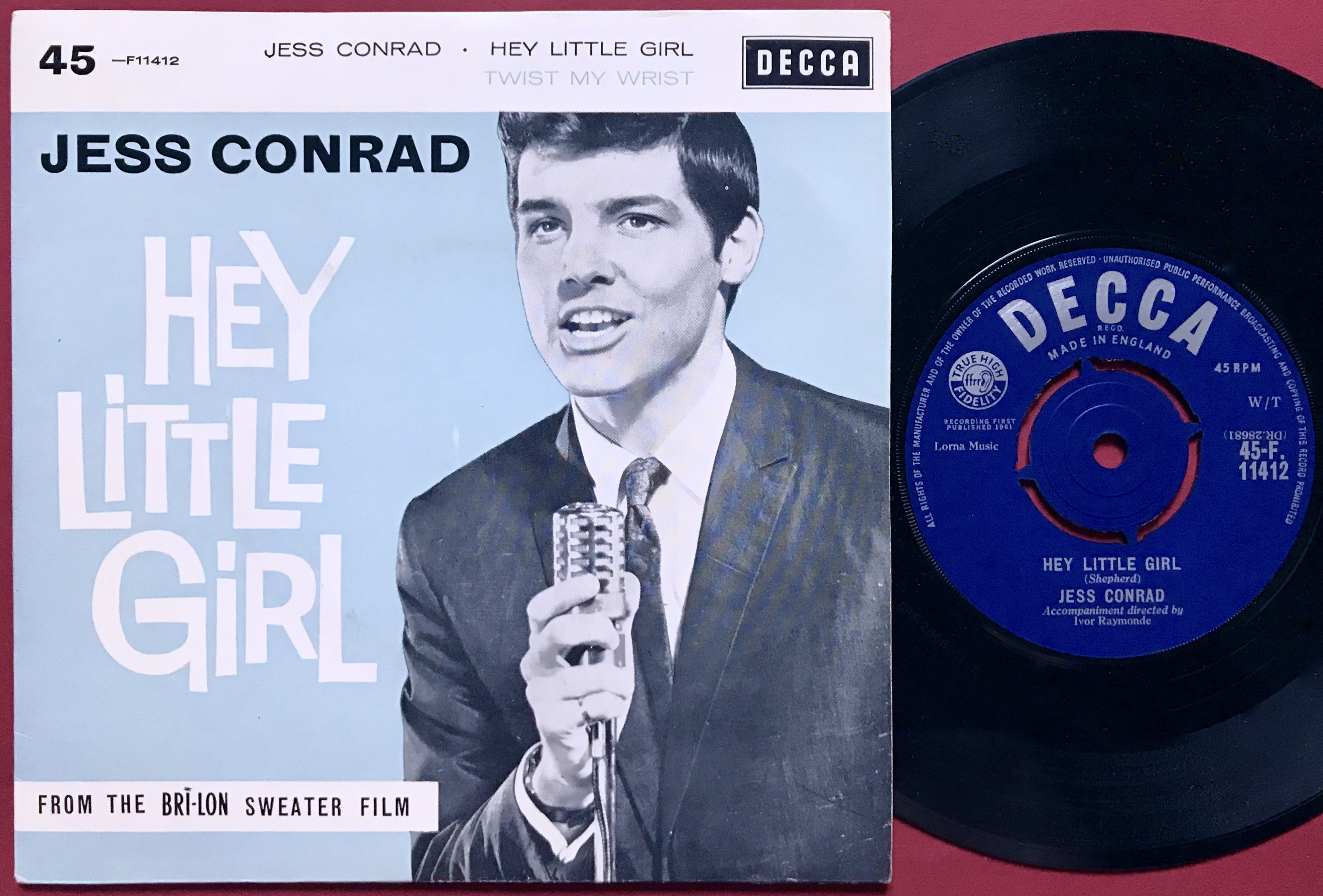 JESS CONRAD - Hey little girl UK PS 45 1961