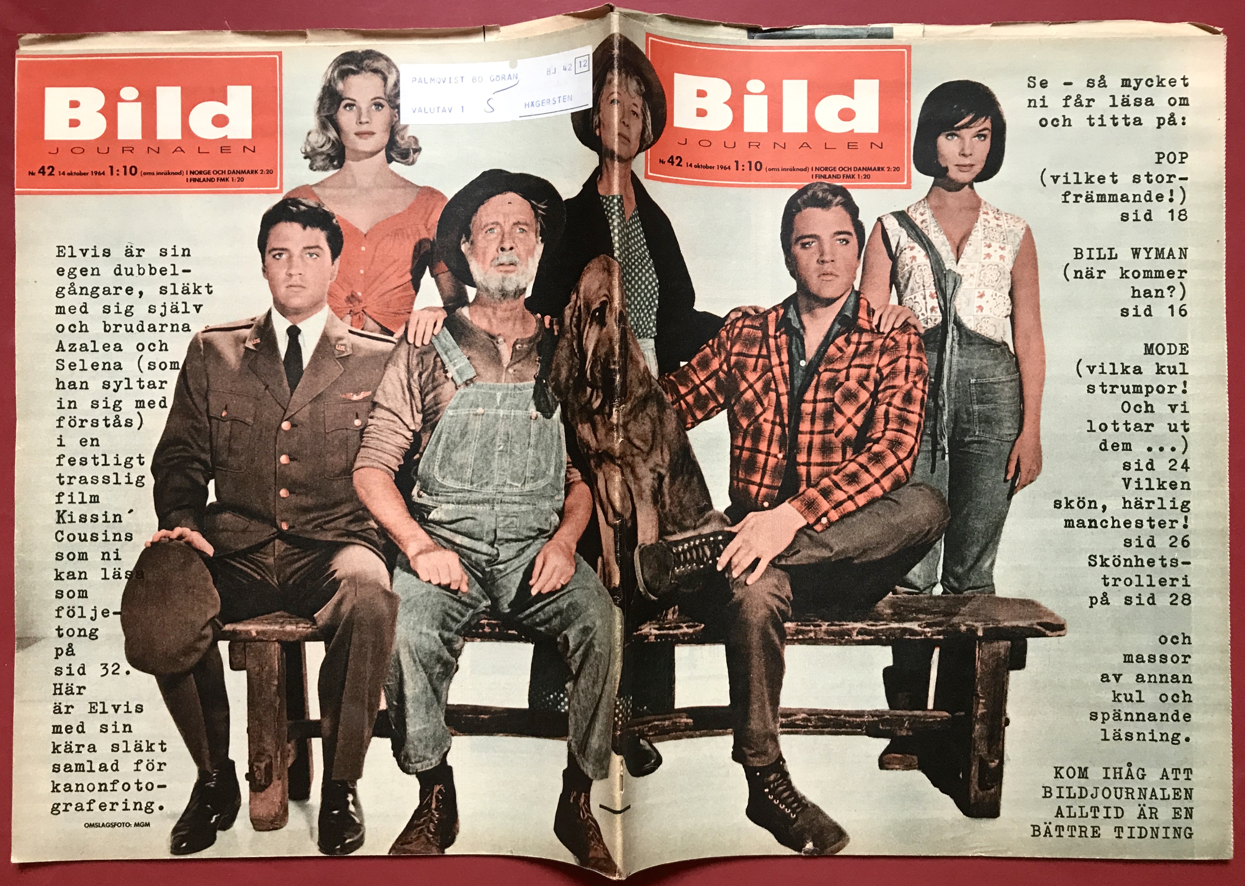 BILDJOURNALEN - nr 42 1964 ELVIS PRESLEY omslag - 3
