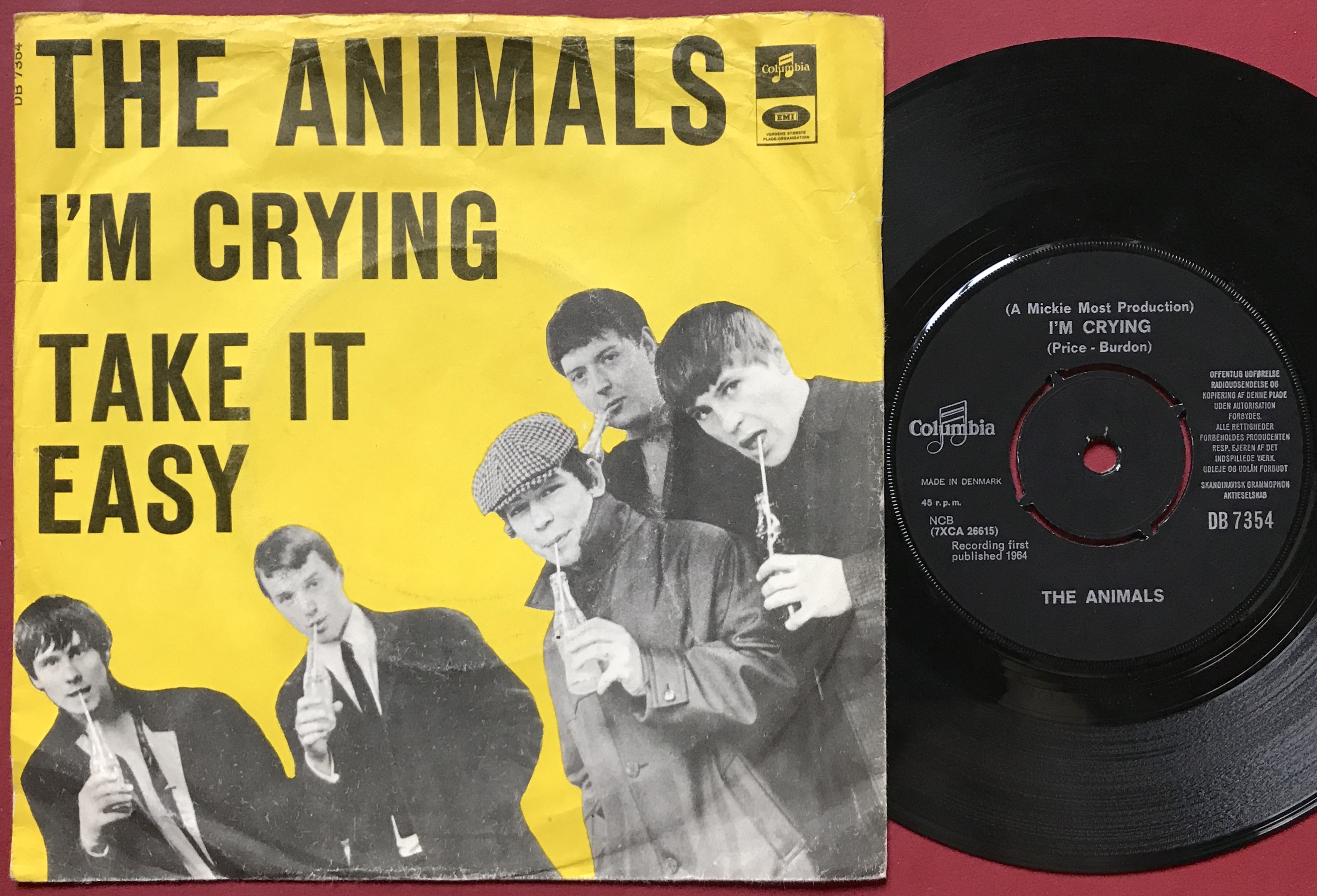 ANIMALS - I´m crying Danish 1964 PS