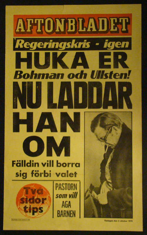 AFTONBLADET LÖPSEDEL - BOHMAN OCH ULLSTEN (1978)