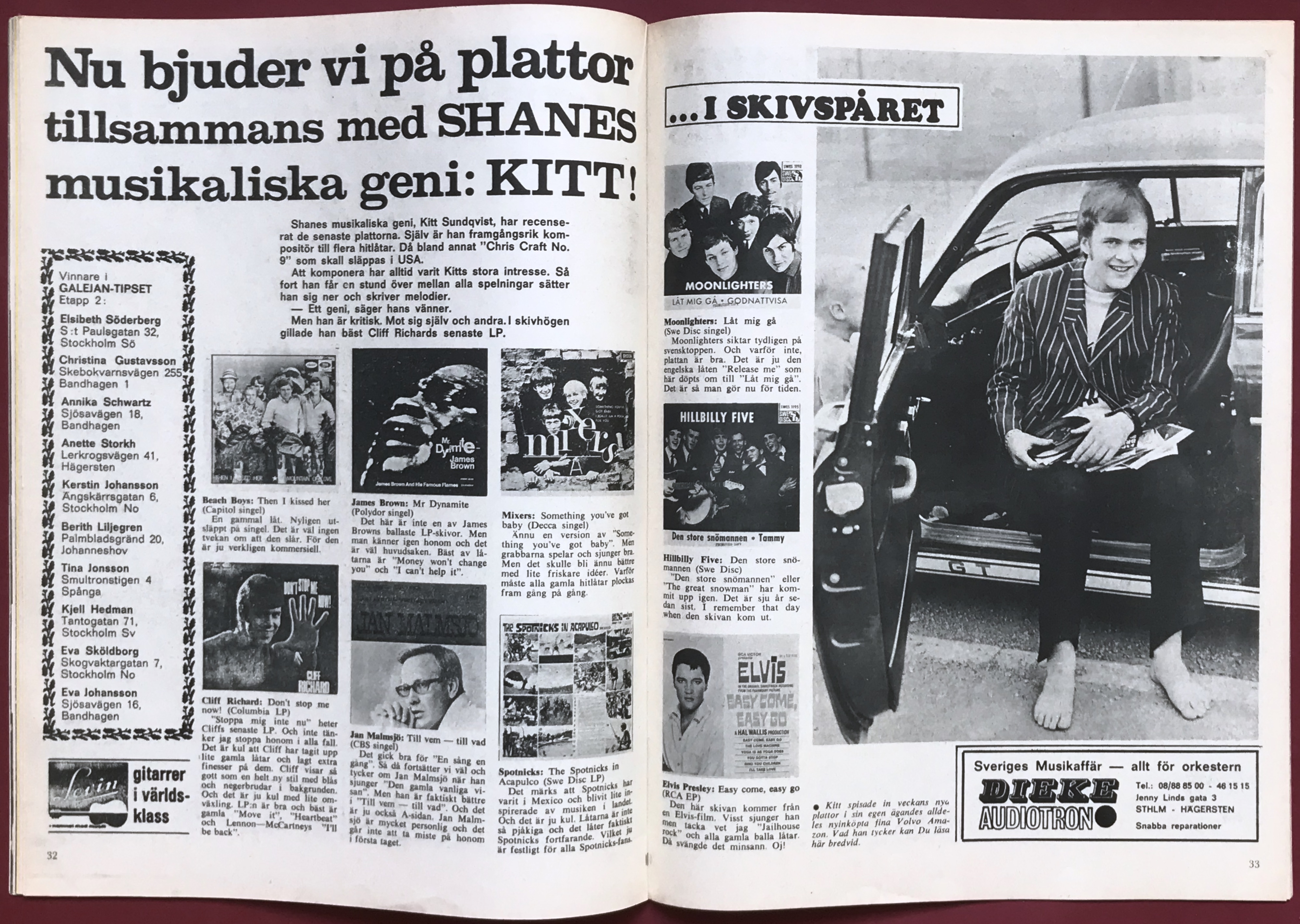 IDOLNYTT - No 11 1967 TAGES / Tommy omslag - 12